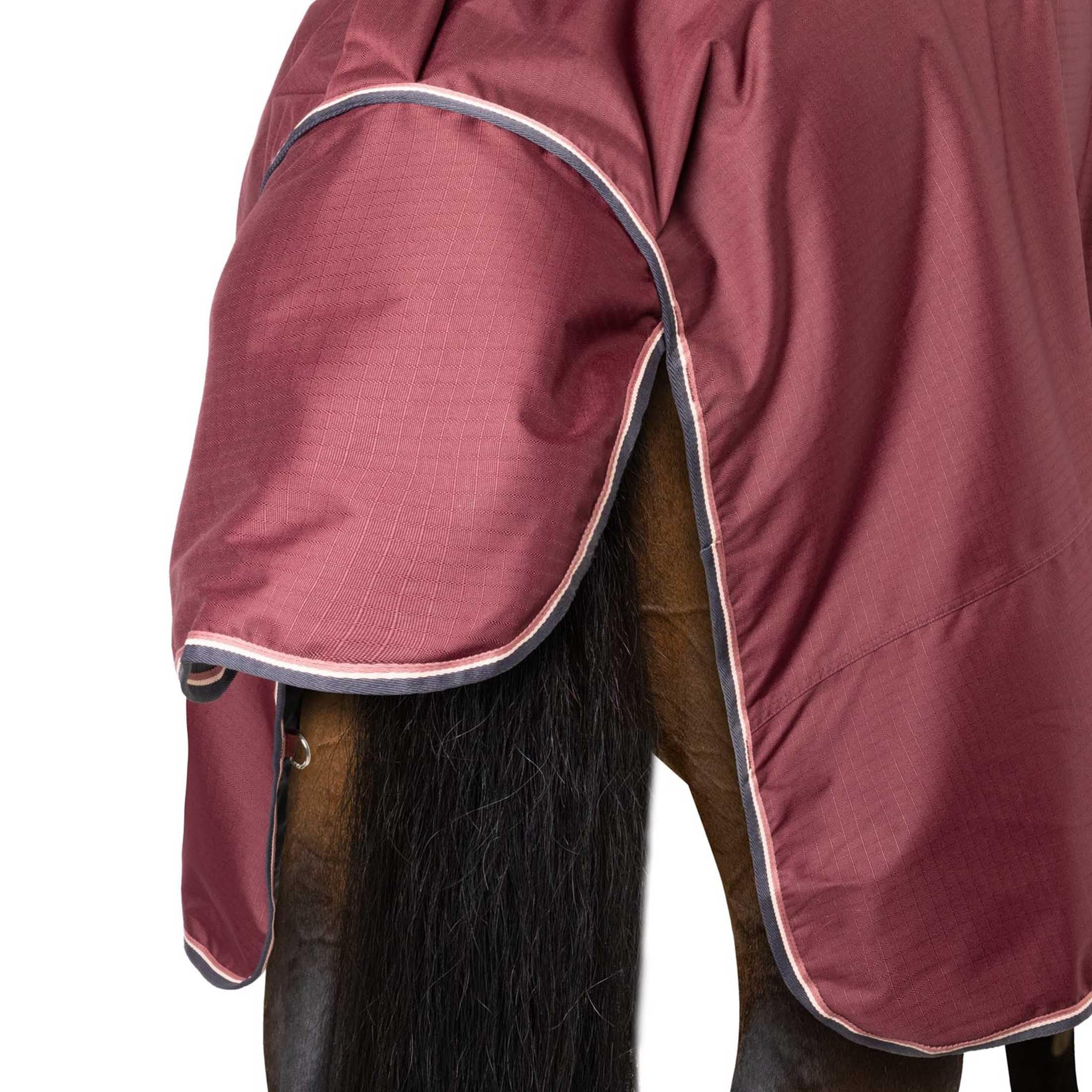 HORZE Glasgow - Coperta leggera impermeabile per cavallo (senza imbottitura), bordeaux, 190,5 cm