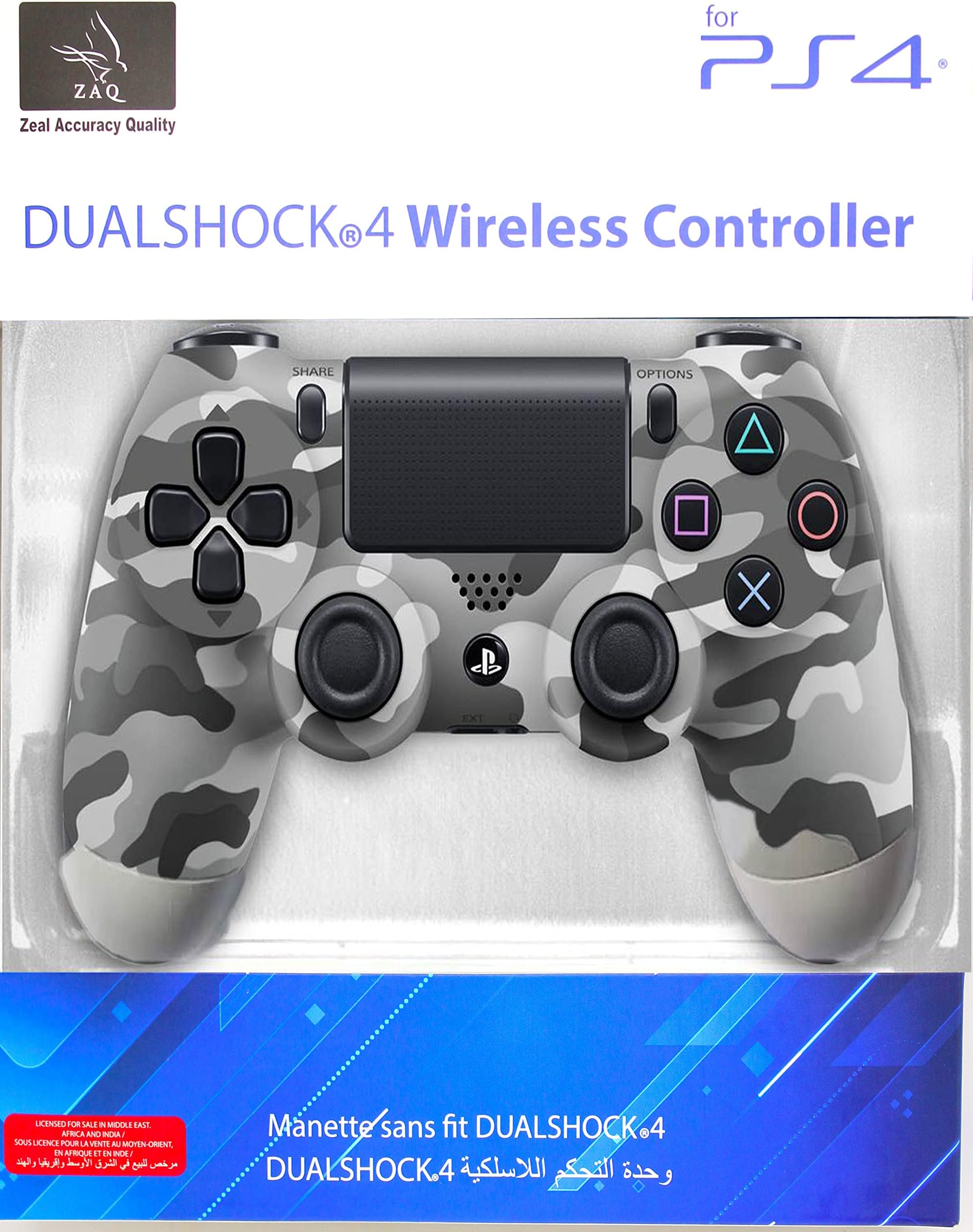 Dualshock 4 Wireless Controller for Sony PlayStation 4, Bluetooth Gamepad Controller for PS4 With Dual Vibration Camu grey