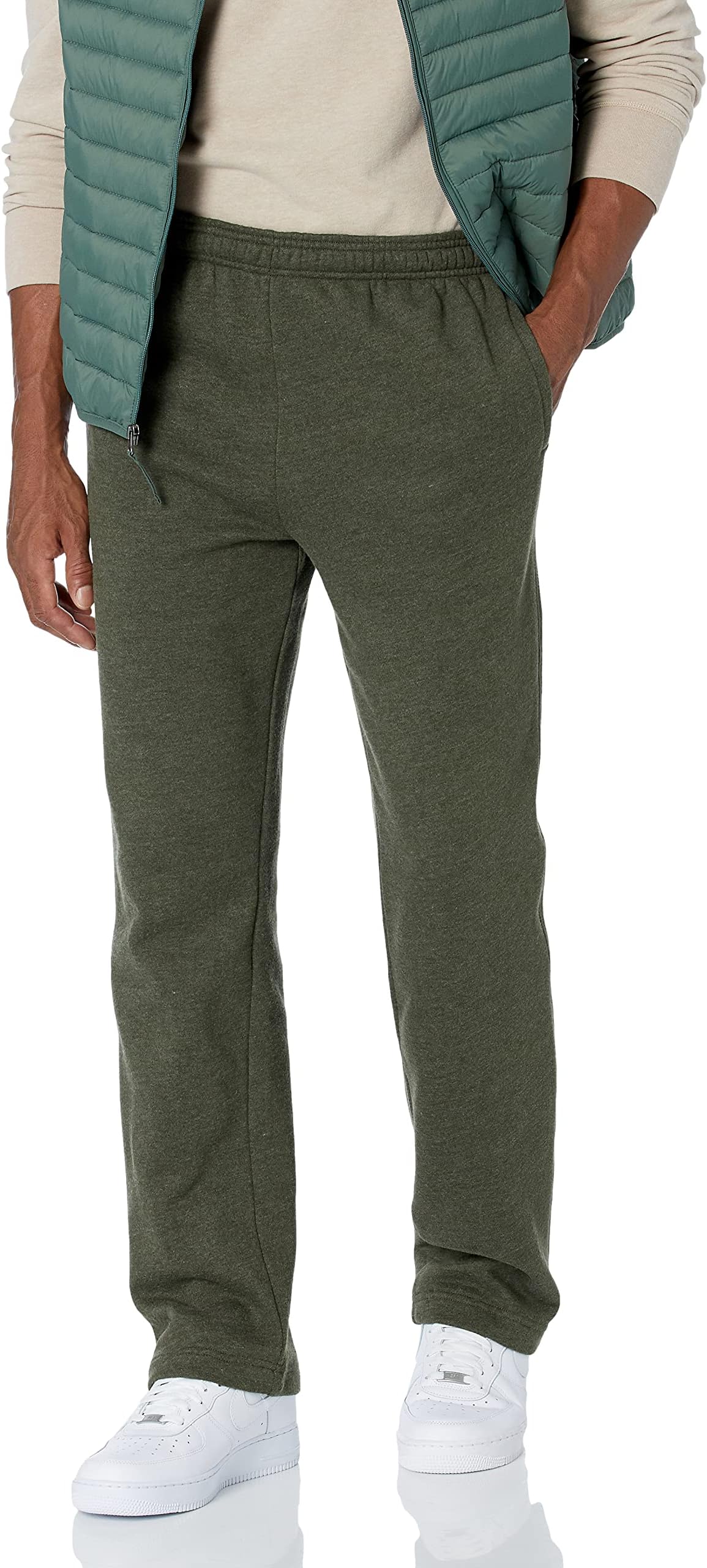 Men's Relaxed Straight Leg Fleece Open Bottom Sweatpant (Available in Big & Tall)