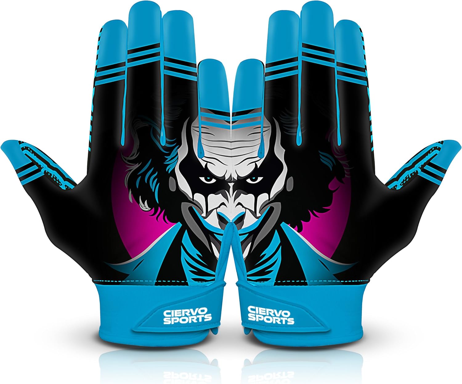 Football Receiver Gloves Non-Slip Silicon Grip Red and Black Youth Football Gloves for Adult & Youth