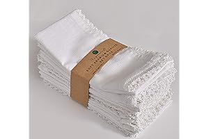 Fingercraft Premium White Cloth Napkins 12-Pack