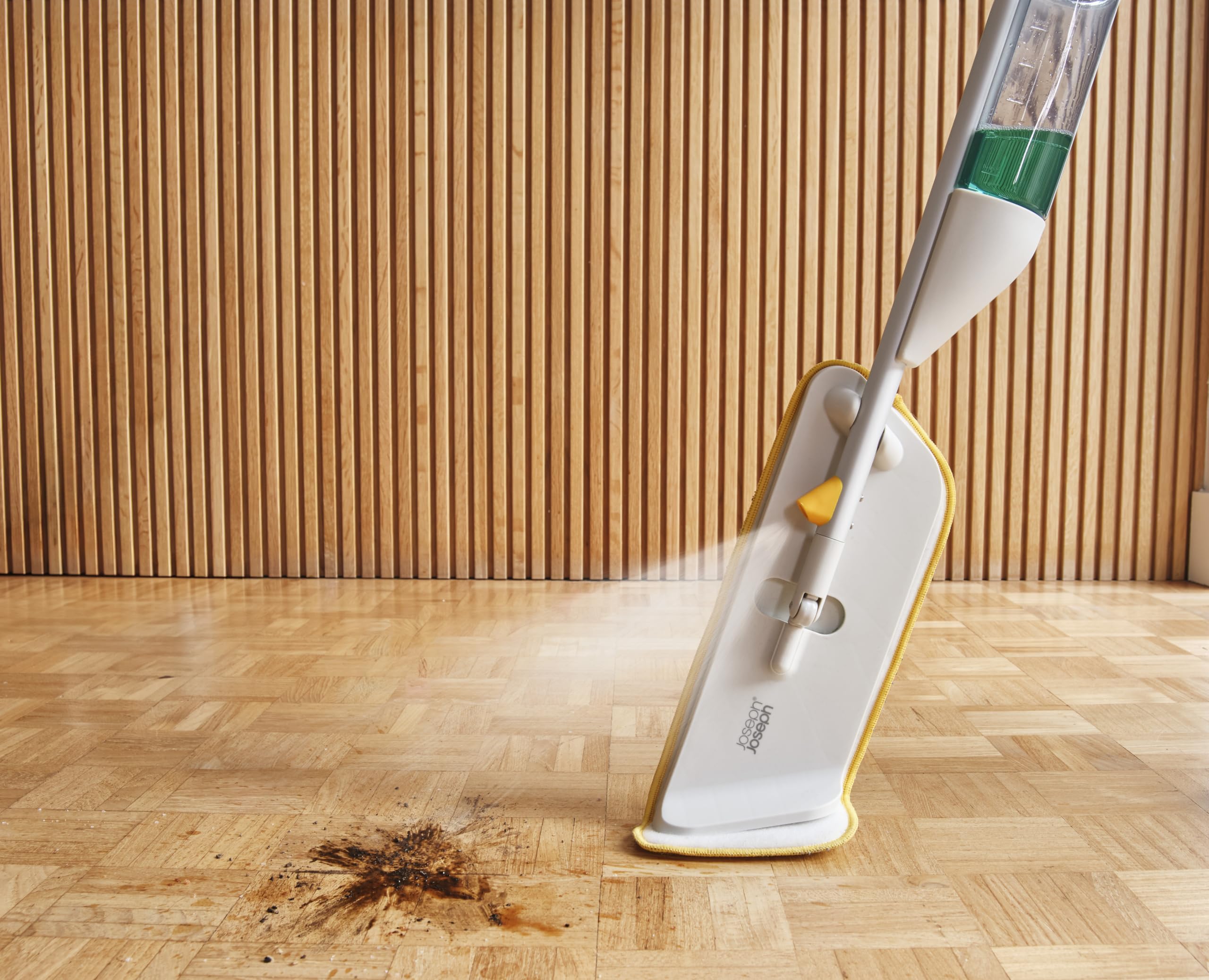 Joseph Joseph CleanTech 2-in-1 Sprühmopp mit waschbarem Mikrofaser-Pad, Einfach zu betätigender Abzug & nachfüllbarer Flasche