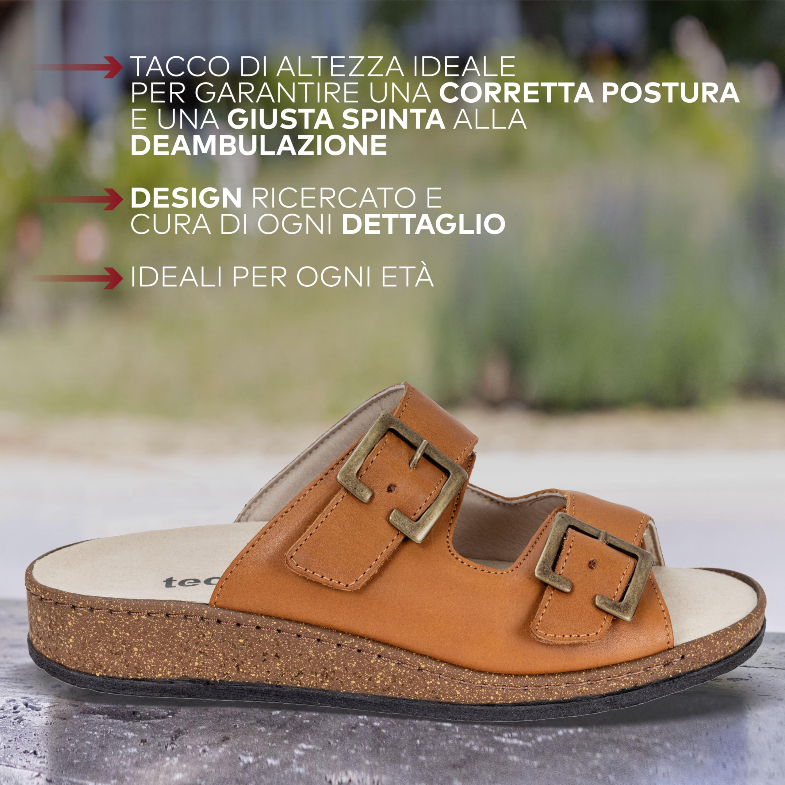 EXTRO STYLE - Ciabatte Ortopediche Donna Tecnica Adele - Traspiranti, Antibatteriche e Ipoallergeniche - Sandali con Plantare Estraibile e Suola Antiscivolo - Made in Italy