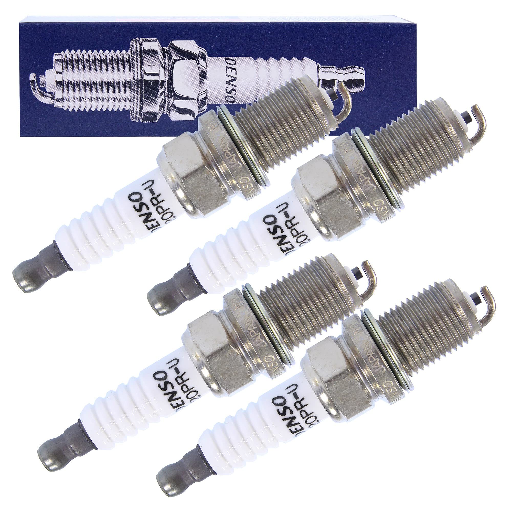 Denso (3145) K20PR-​U Spark Plugs, Pack of 4