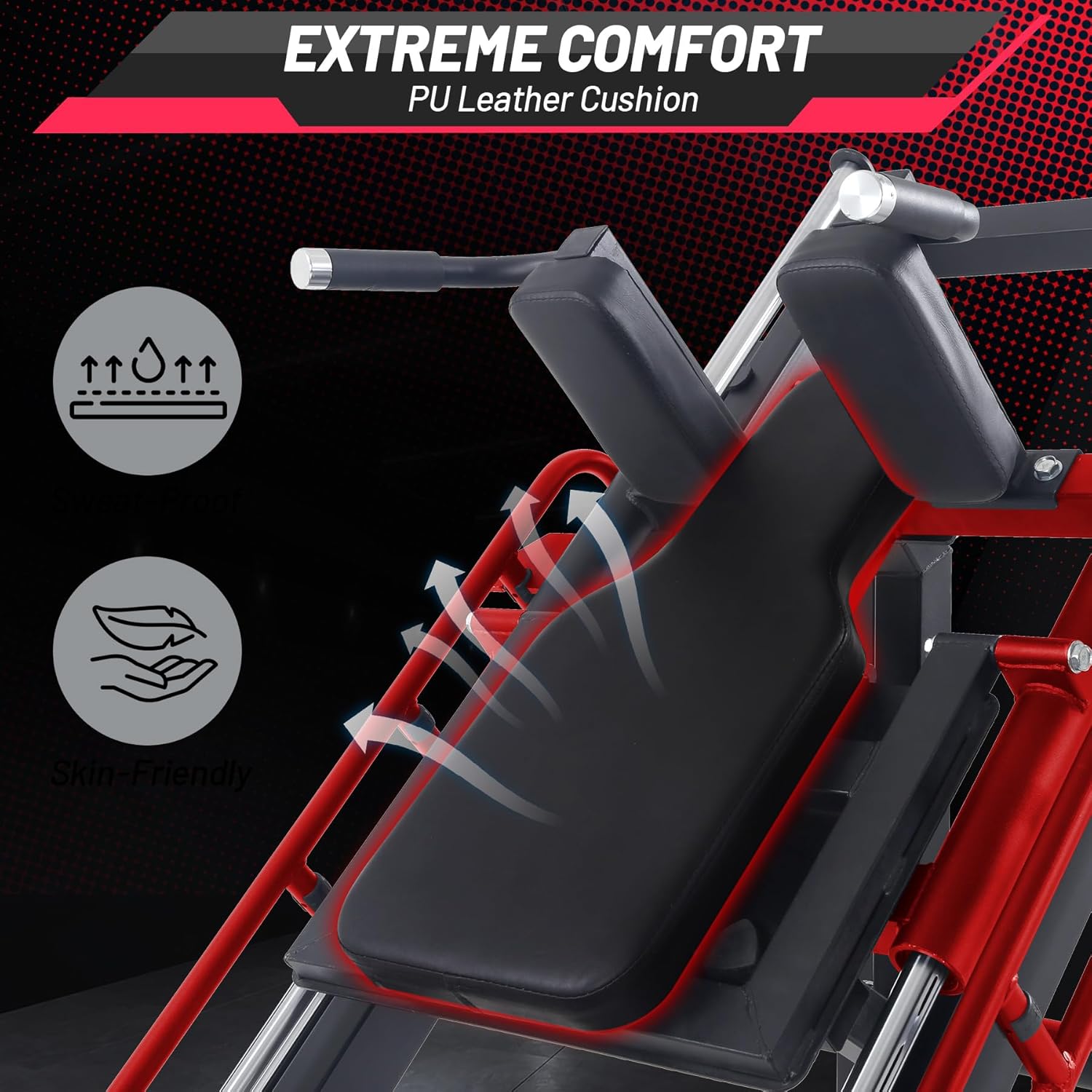 Leg Press Hack Squat Machine, 2 in 1 Leg Press Machine for Home Gym with Linear Bearing, Specialty Hack Squat Machine for Full Lower Body Workout with Calf Block Leg Press Hack Squat Machine, 2 in 1 Leg Press Machine for Home Gym with Linear Bearing, Specialty Hack Squat Machine for Full Lower Body Workout with Calf Block