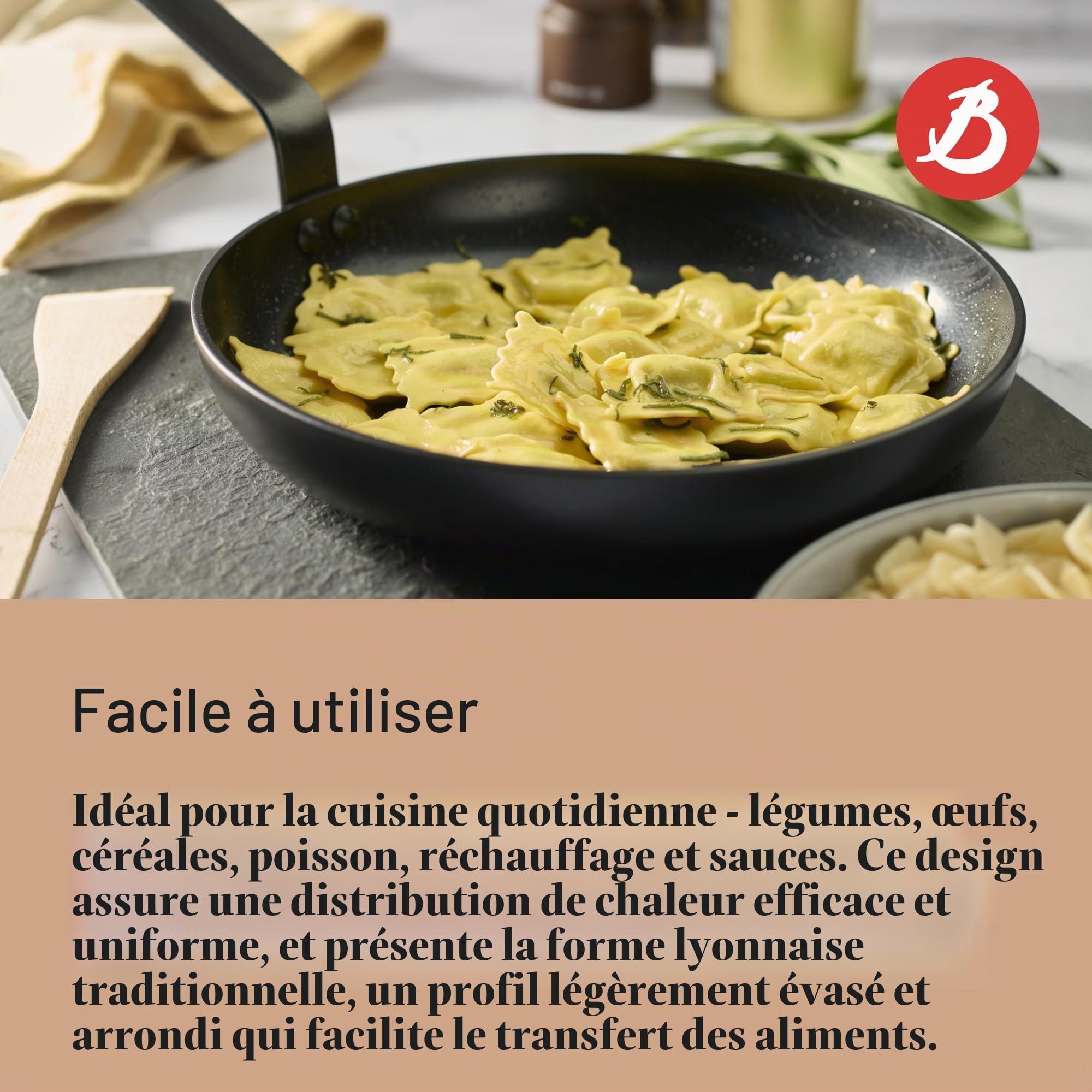 DE BUYER Poêle antiadhésive céramique CERANOA (24 cm)