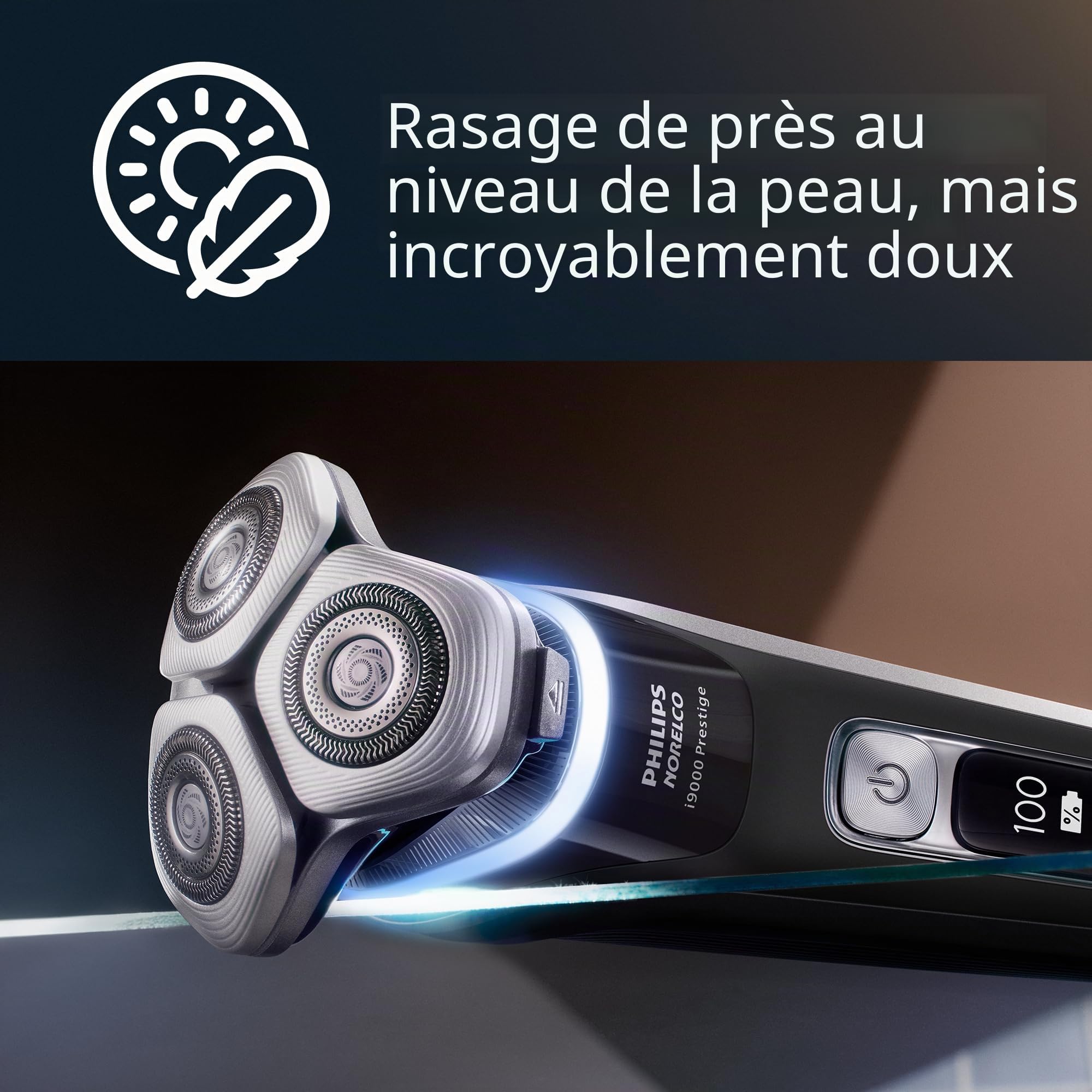 Philips Norelco SH91/52 Têtes de rasage de rechange compatibles avec Norelco Shaver Series S9000 et 9000 Prestige, dernière version pour SH90/70, SH98/70 et SH98/80
