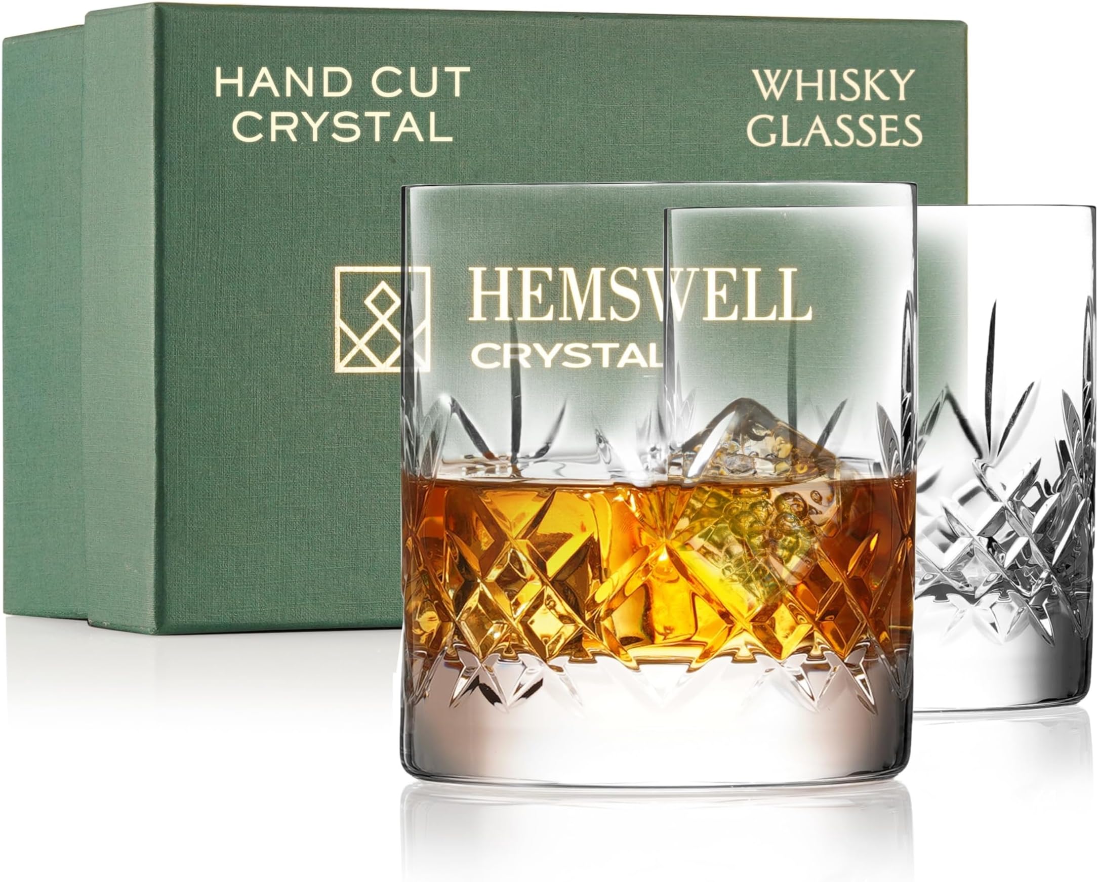 Royal Scot Edinburgh Crystal Hand Cut Glass 7oz Small Whisky Tumblers