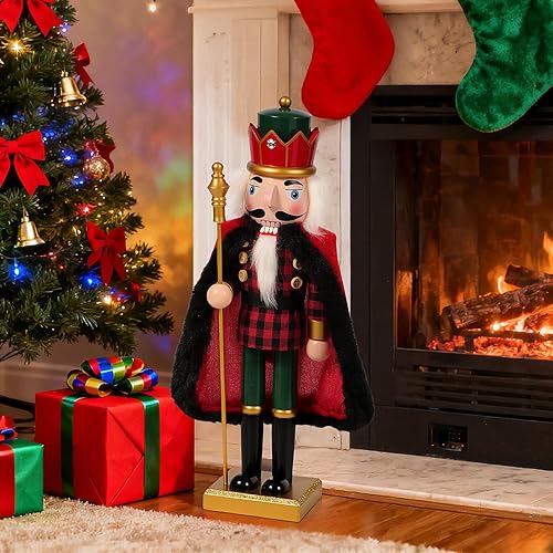 Miniatura 5 de Decoración navideña de cascanueces, soldado de cascanueces de madera, decoración de Navidad, hogar, manto, mesa, chimenea, adornos de Navidad para