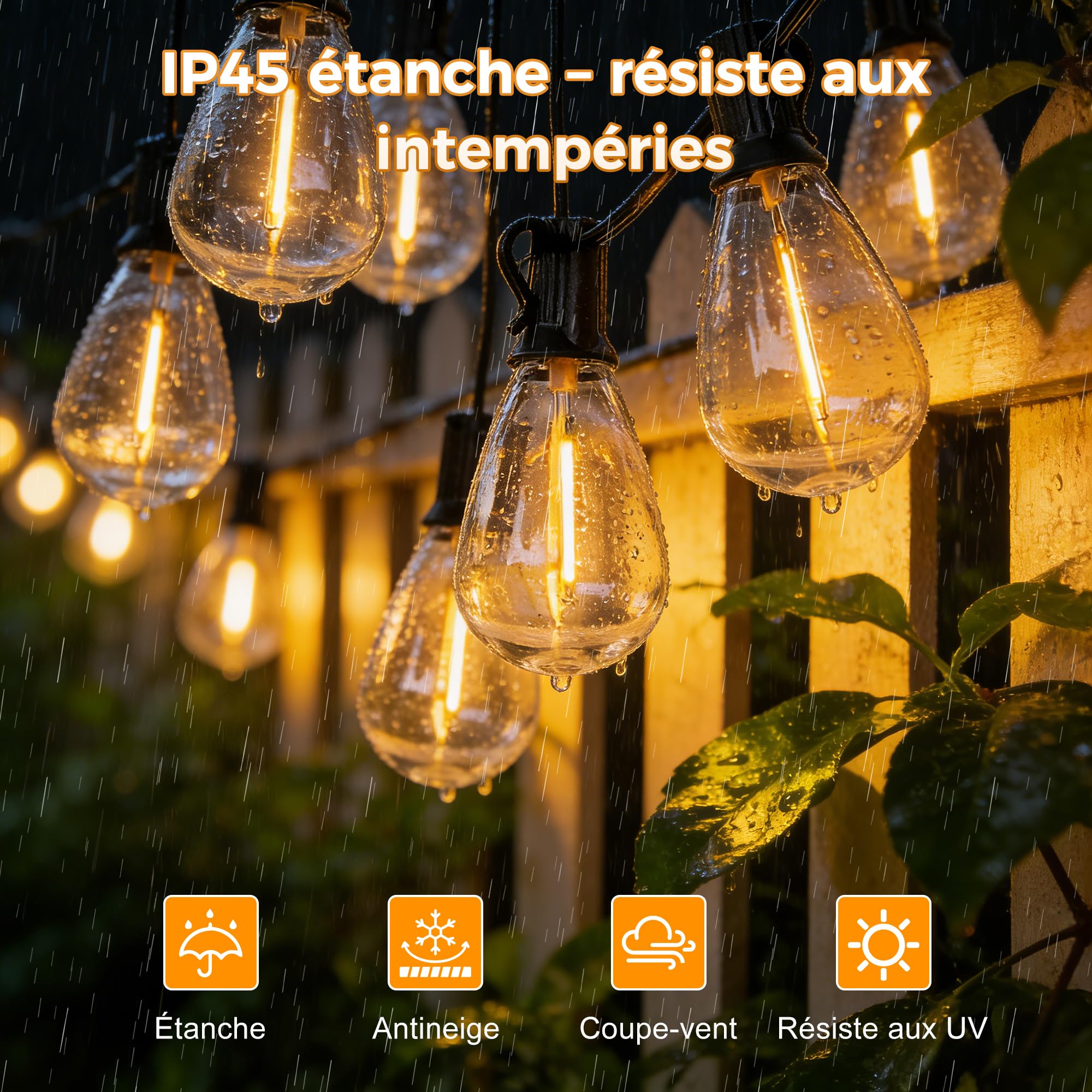 HeiPard Guirlande Guinguette Exterieur,15m 25+2 Ampoules Guirlande Lumineuse Exterieure LED IP45 Étanche Télécommande Dimmable Minuterie Guirlande LED Exterieur pour Decoration Jardin Terrasse Balcon | S11 Lumières d'extérieur de jardin à intensité variab
