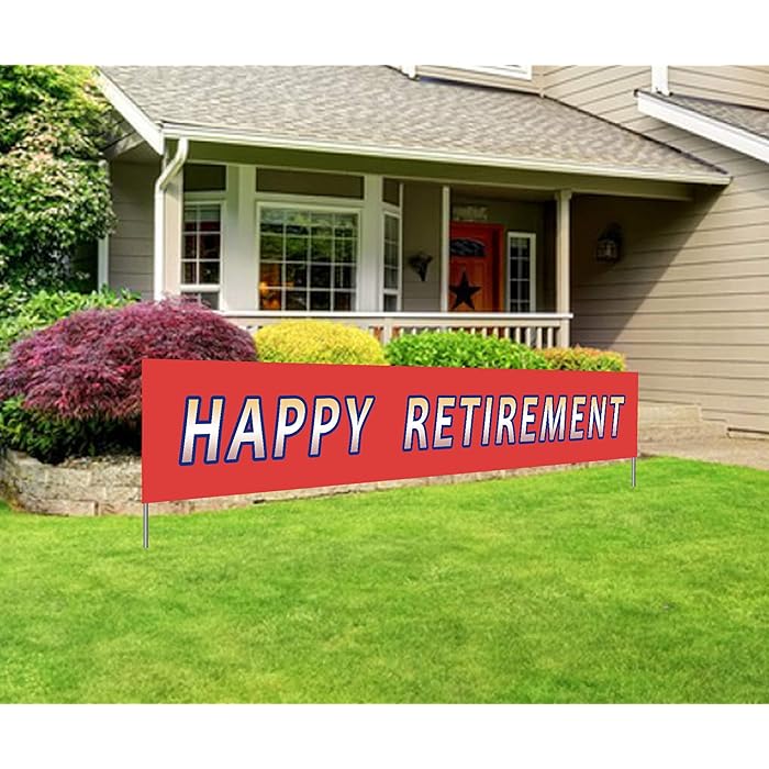 Buy Silvima Large Happy Retirement Banner Huge Retire Party Sign