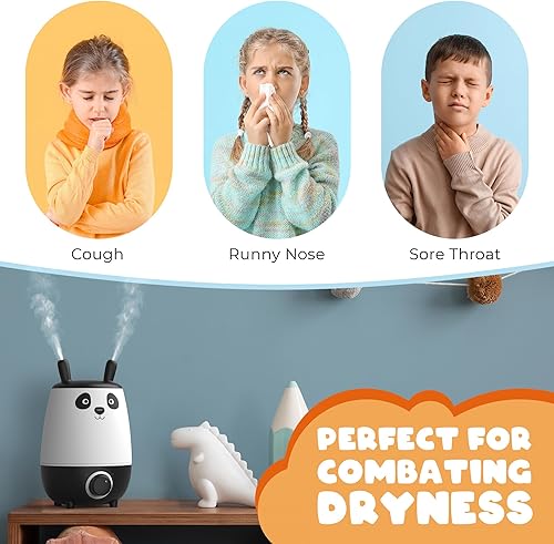 Miniatura 5 de Everlasting Comfort Humidificadores para niños de 2.5 litros para dormitorio, fácil de limpiar, tiempo de funcionamiento 24 horas, sin filtro,