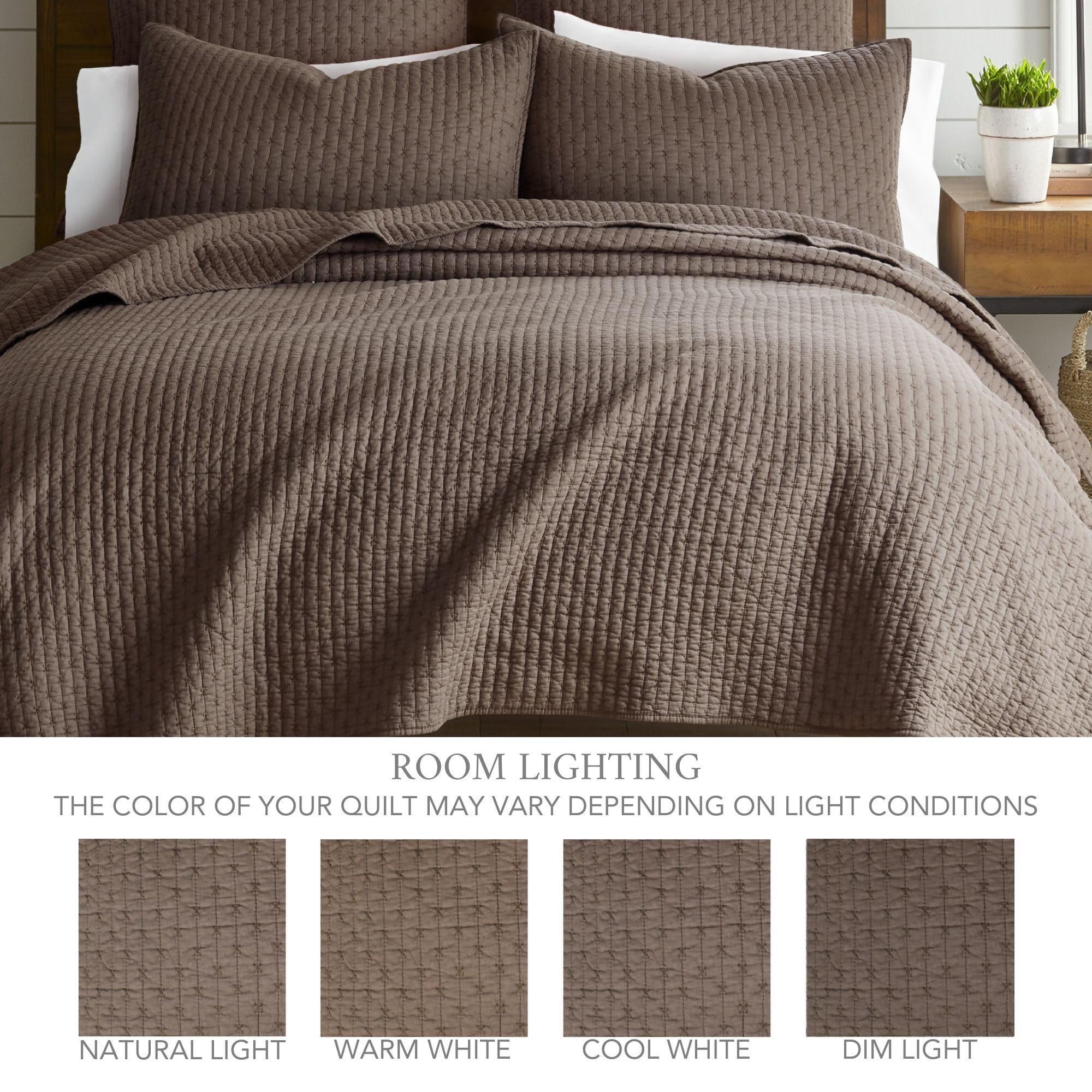 Amazon.com: Levtex Home Cross Stitch Reversible King/Cal King