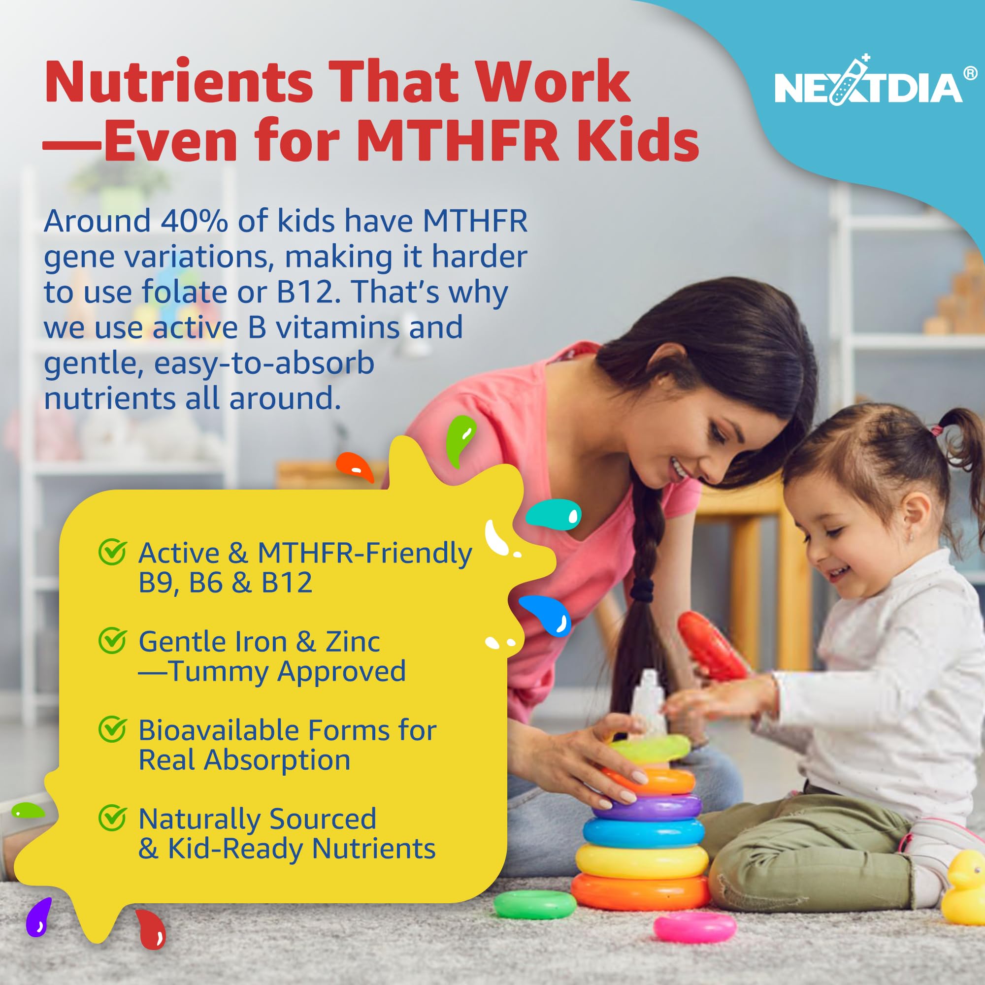 Kids Multivitamin Gummies with Iron, Sugar Free Kids 4+ Methylated Vitamins — Amazon image 4