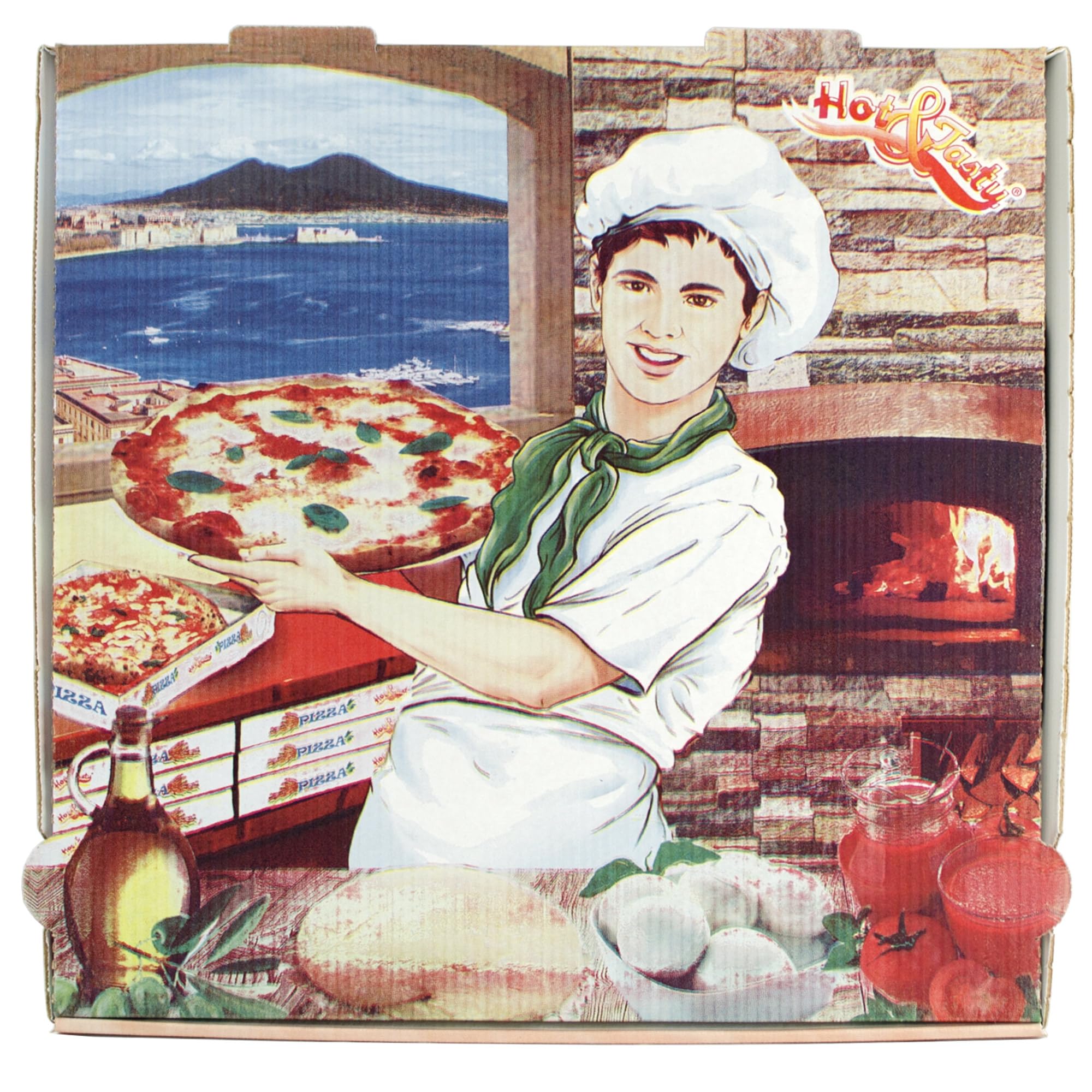 Générique Boite Pizza - Vesuvio - 34.5x34.5x3.5 cm - par 100