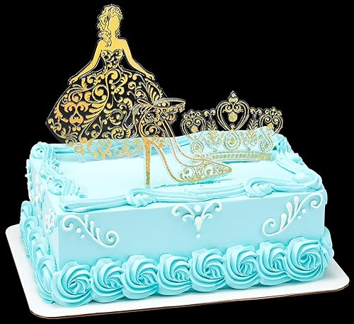 Miniatura 8 de DecoPac QUINCEANERA - Kit de decoración de tartas, adornos para tartas y cupcakes XL-GOLD para niñas, dulces 15 cumpleaños y fiestas, membrillo años