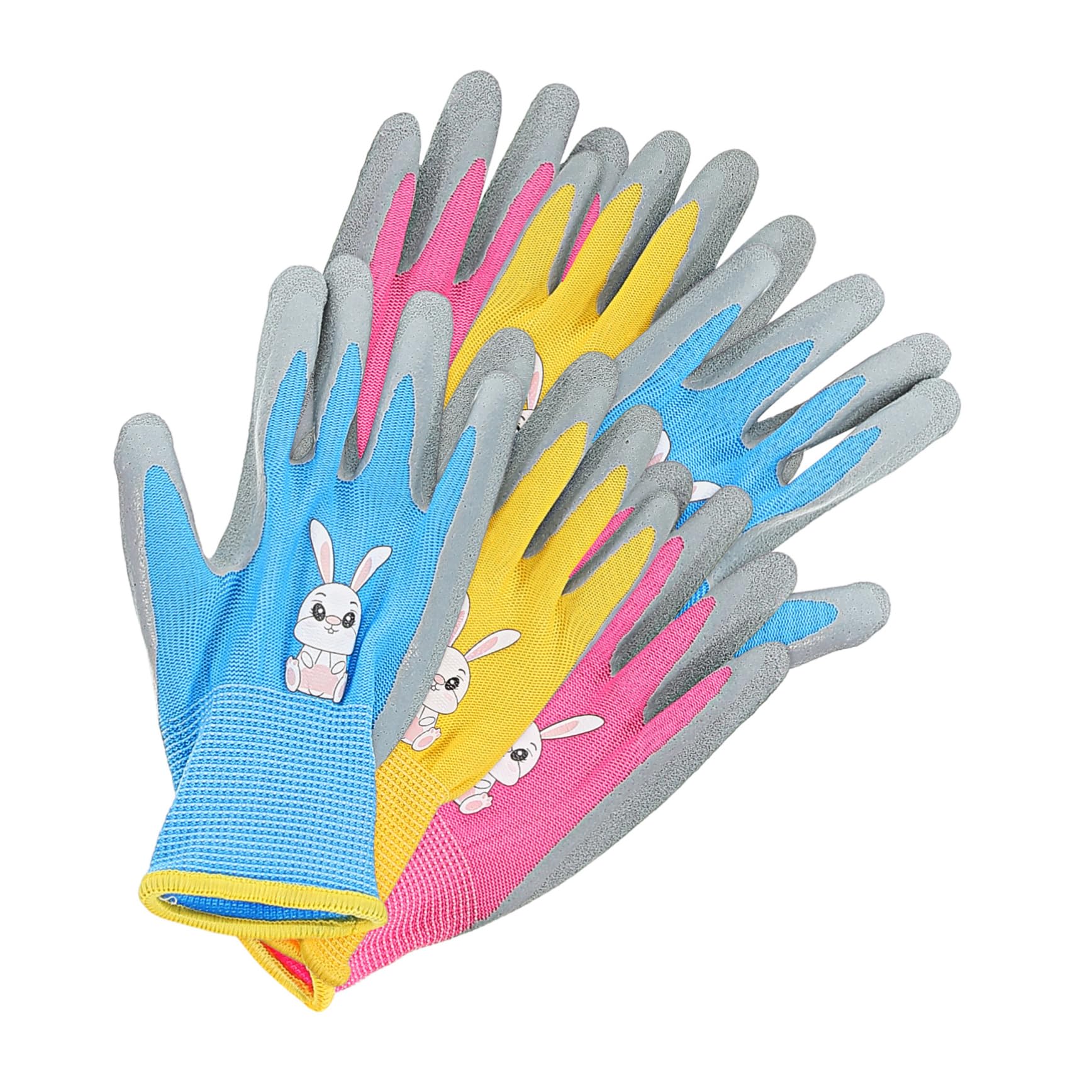 balacoo Boys and Girls Gloves 3 Pairs Toddler Safety Glove Comfortable Fit Outdoor Gloves for Boys and Girls Work Glove for Boys and Girls