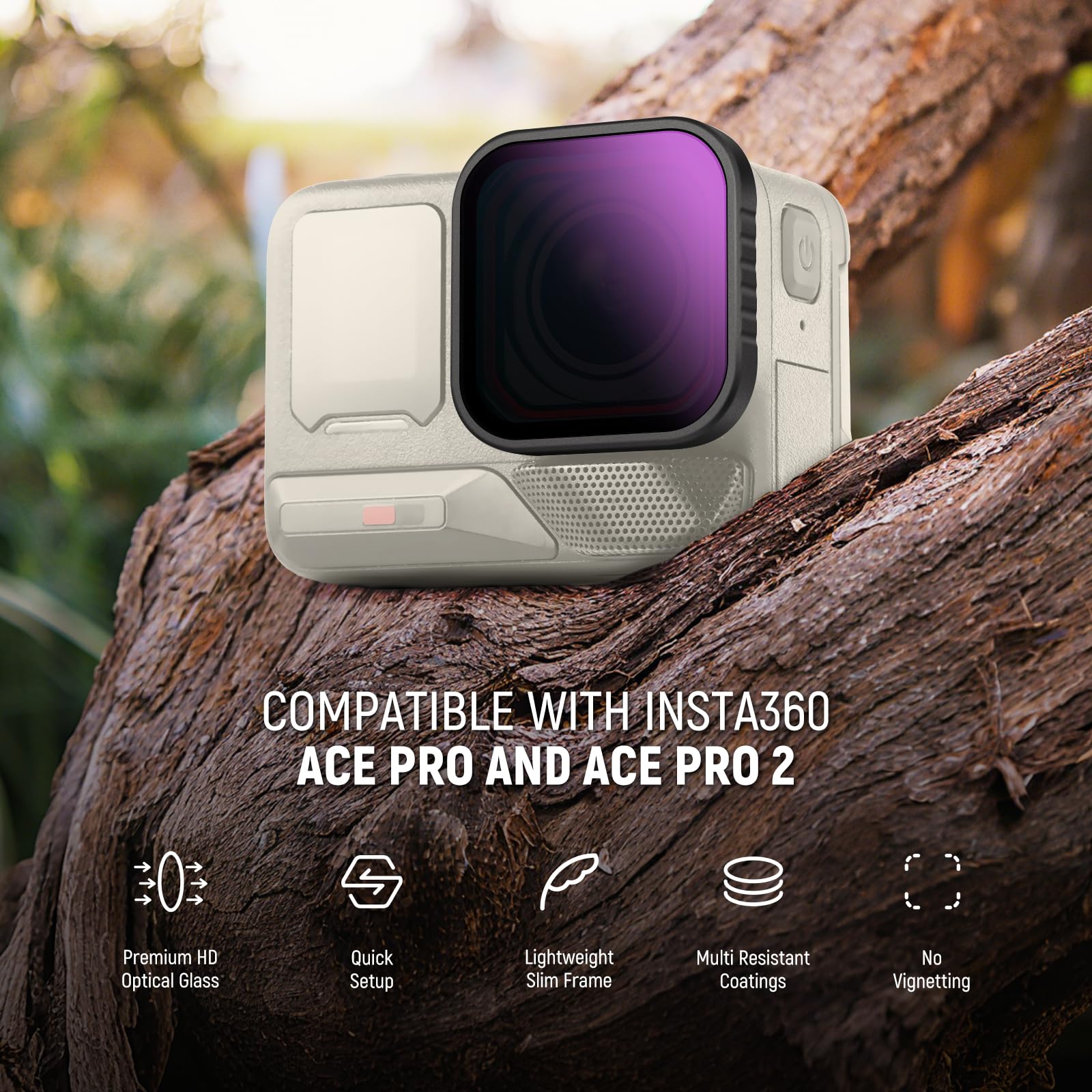 Set di 4 Filtri CPL ND NieuwerCompatible con Insta360 - Dettaglio