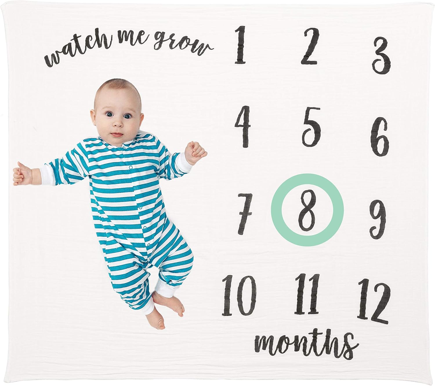 Little Pear Baby Milestone Marker Blanket, GenderNeutral