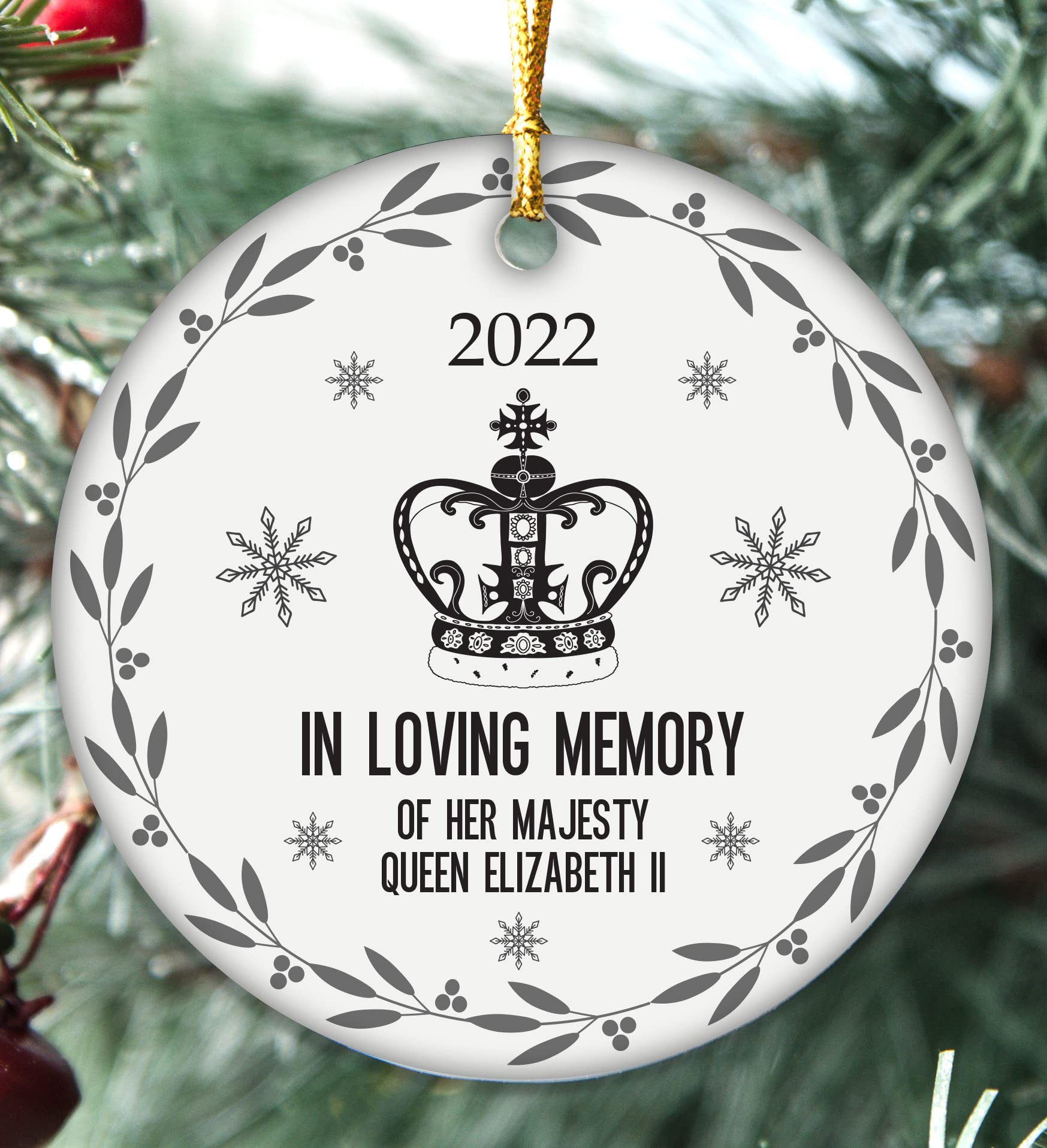 2022 Queen Elizabeth II Bauble, The Queen Memorial Ornament, The Queen’s Platinum Jubilee, Commemorative Christmas, Remembering Her Majesty (The Queen)