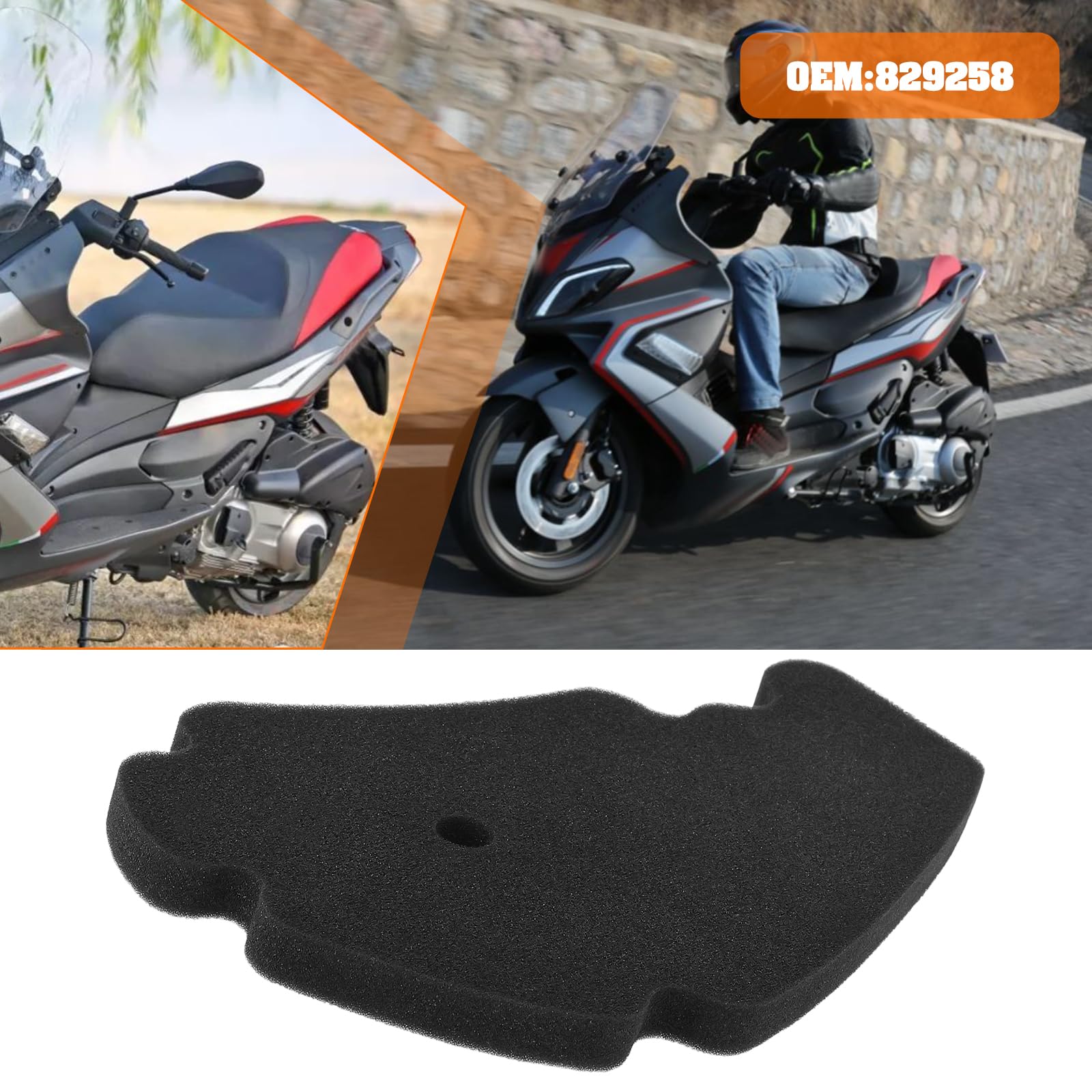 Mousse De Filtre à Air MALOSSI 125/180cc Gilera Runner Piaggio Skipper Italjet Dragster Rouge P 633921