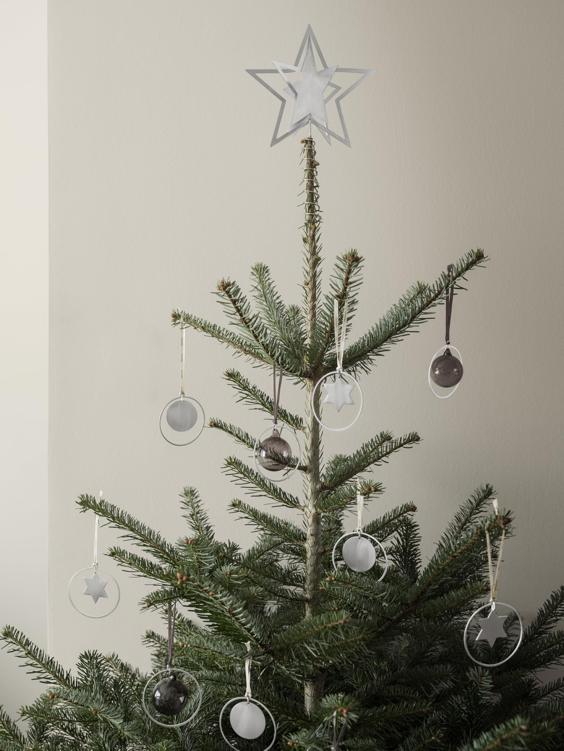blomus Weihnachtsbaumspitze -KITAI- | Christbaumspitze Stern | Weihnachtsschmuck (Silver, M)