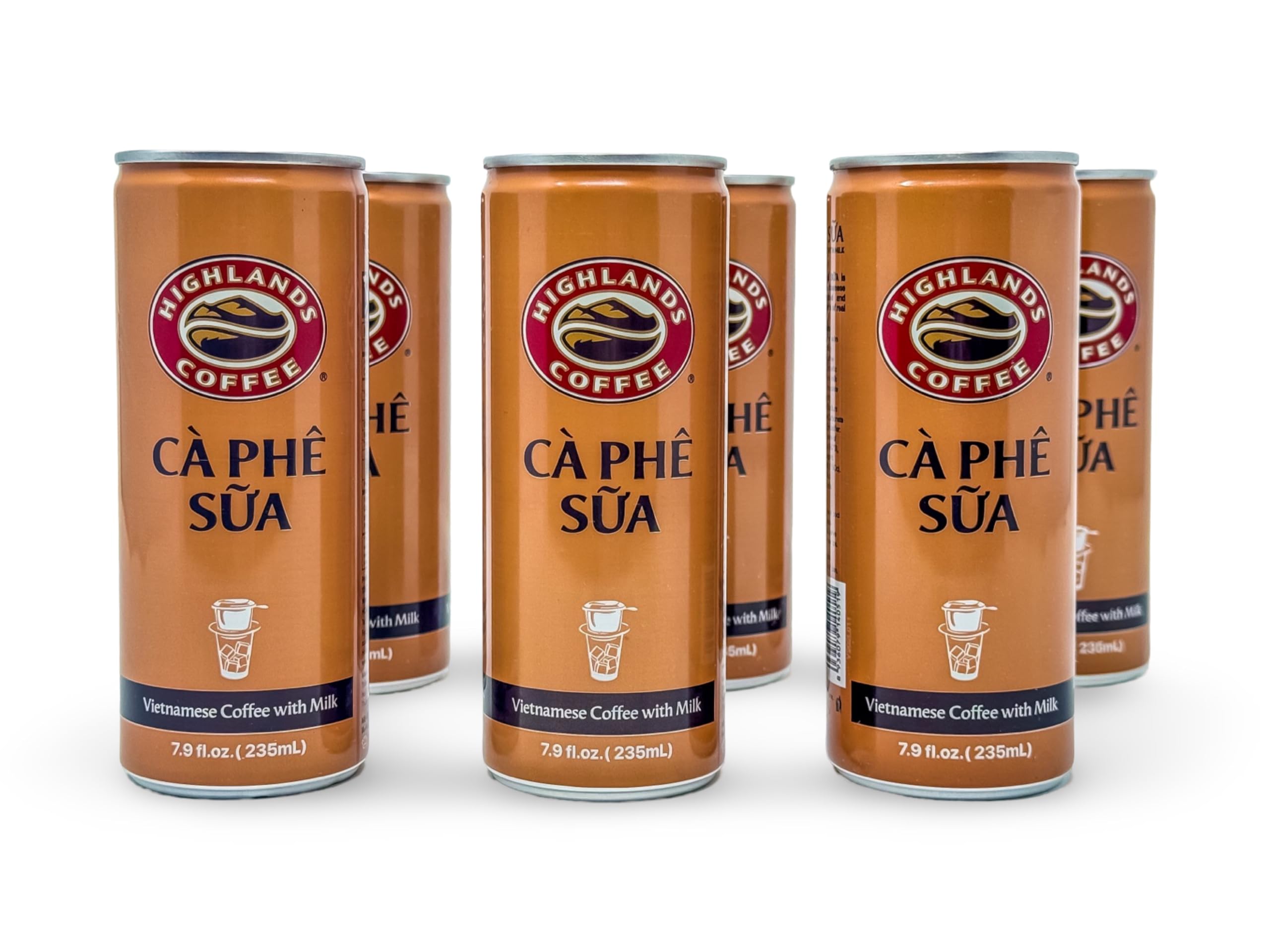 Highlands Coffee Highlands Vietnamese Coffee with Milk - Ca Phe Sua (Pack of 6, Robusta)