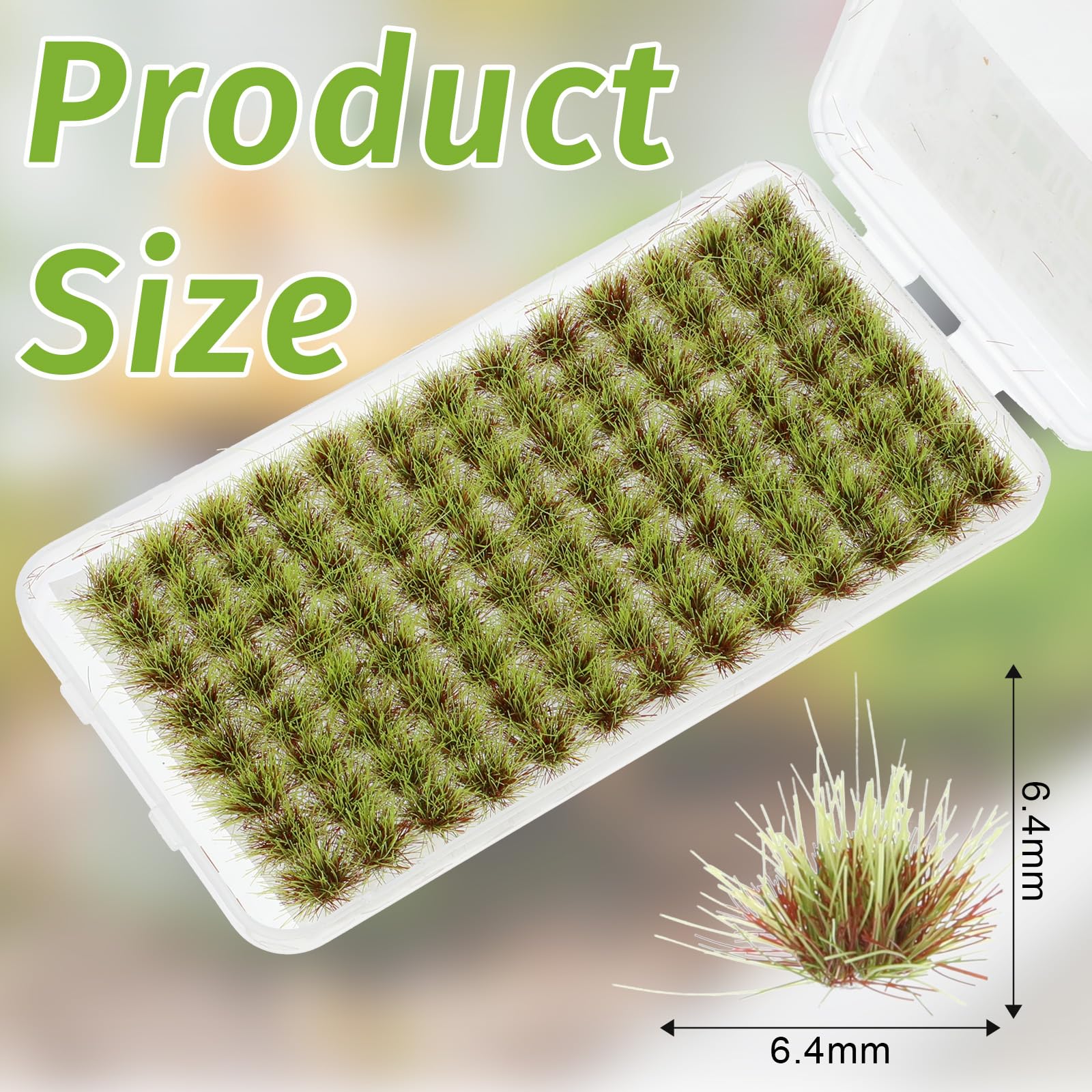 KALIONE 208 PCS Static Grass Tuft Model - 2 Style Artificial Model Grass for DIY Models, Multicolor - Image 2