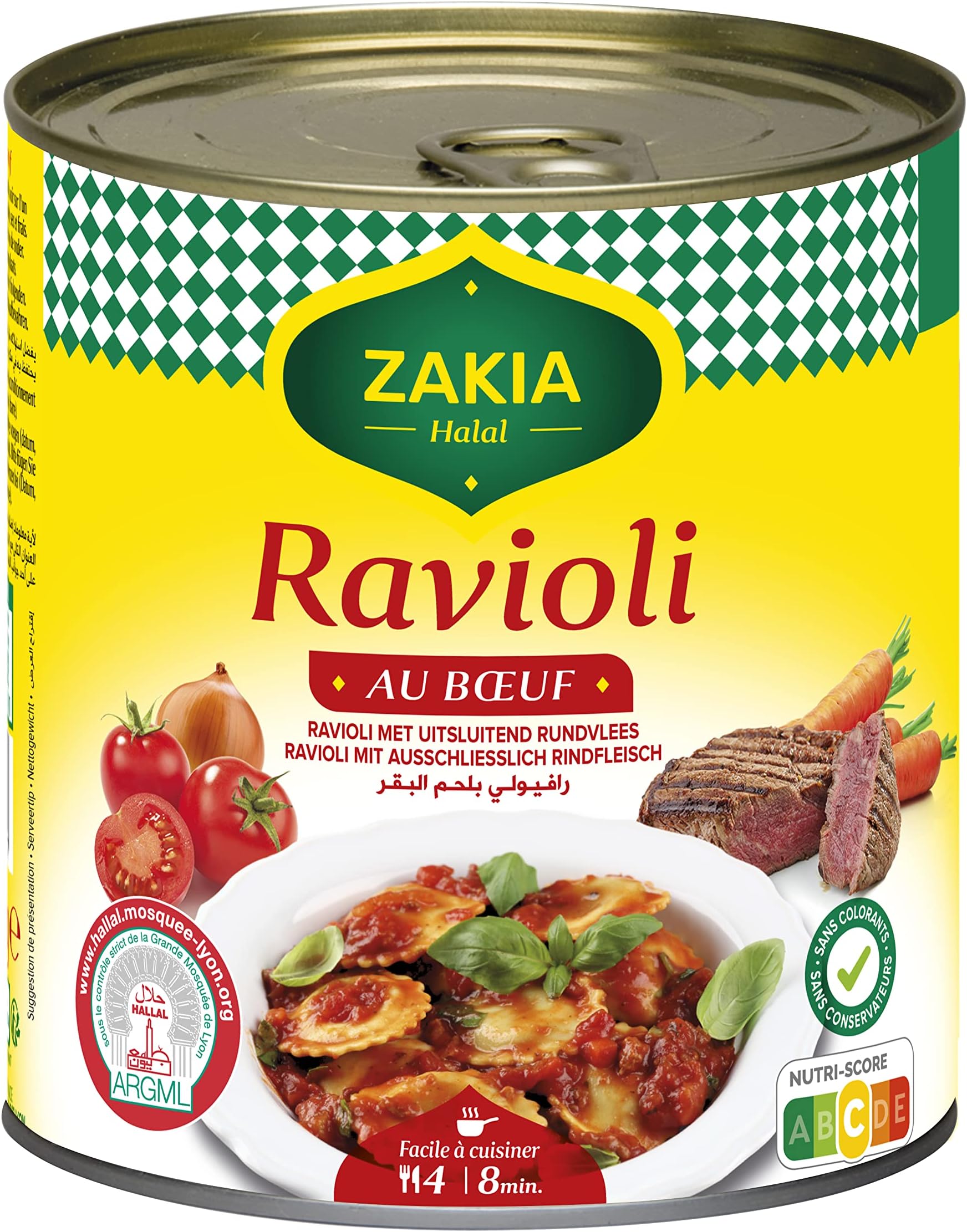 ZAKIA RAVIOLI BEEF HALAL 800G