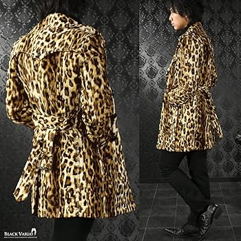 Amazon | [ブラックバリア] トレンチコート ヒョウ柄 豹 レオパード