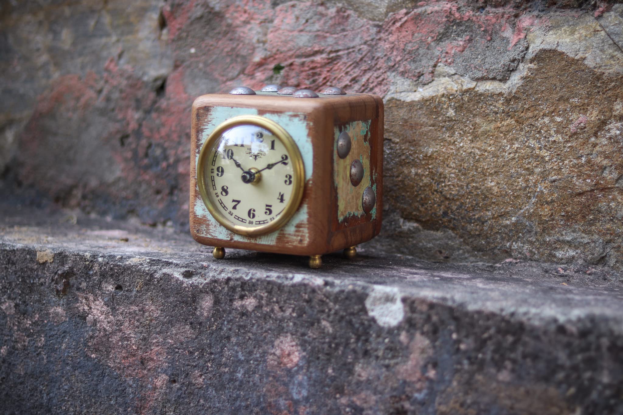 Amazon.com: DeKulture Dice Table Clock | Eco-Friendly Reclaimed