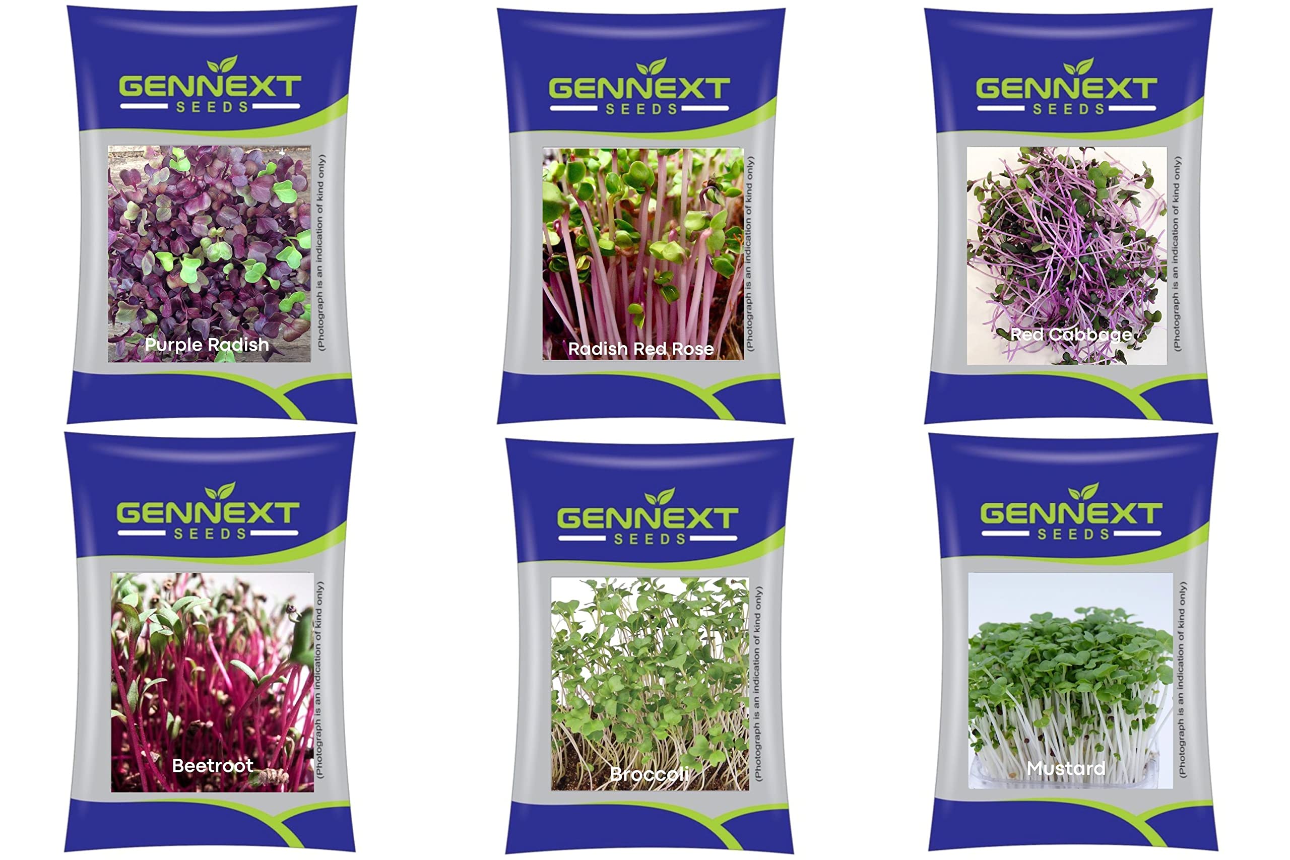 Microgreen Seeds Combo Pack of 6 Items - Radish purple, Radish red rose, Red cabbage, Beetroot, Broccoli, Mustard by Gennext (B0BZL5ZRPZ) Amazon Price History, Amazon Price Tracker