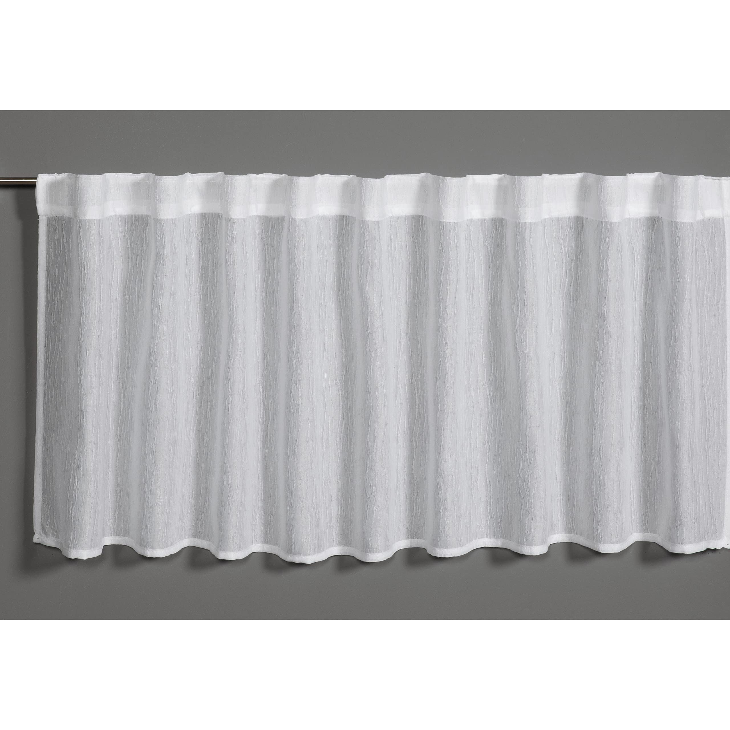 Gardinia Bistro Curtain Jacquard Voile White 140 x 45 cm