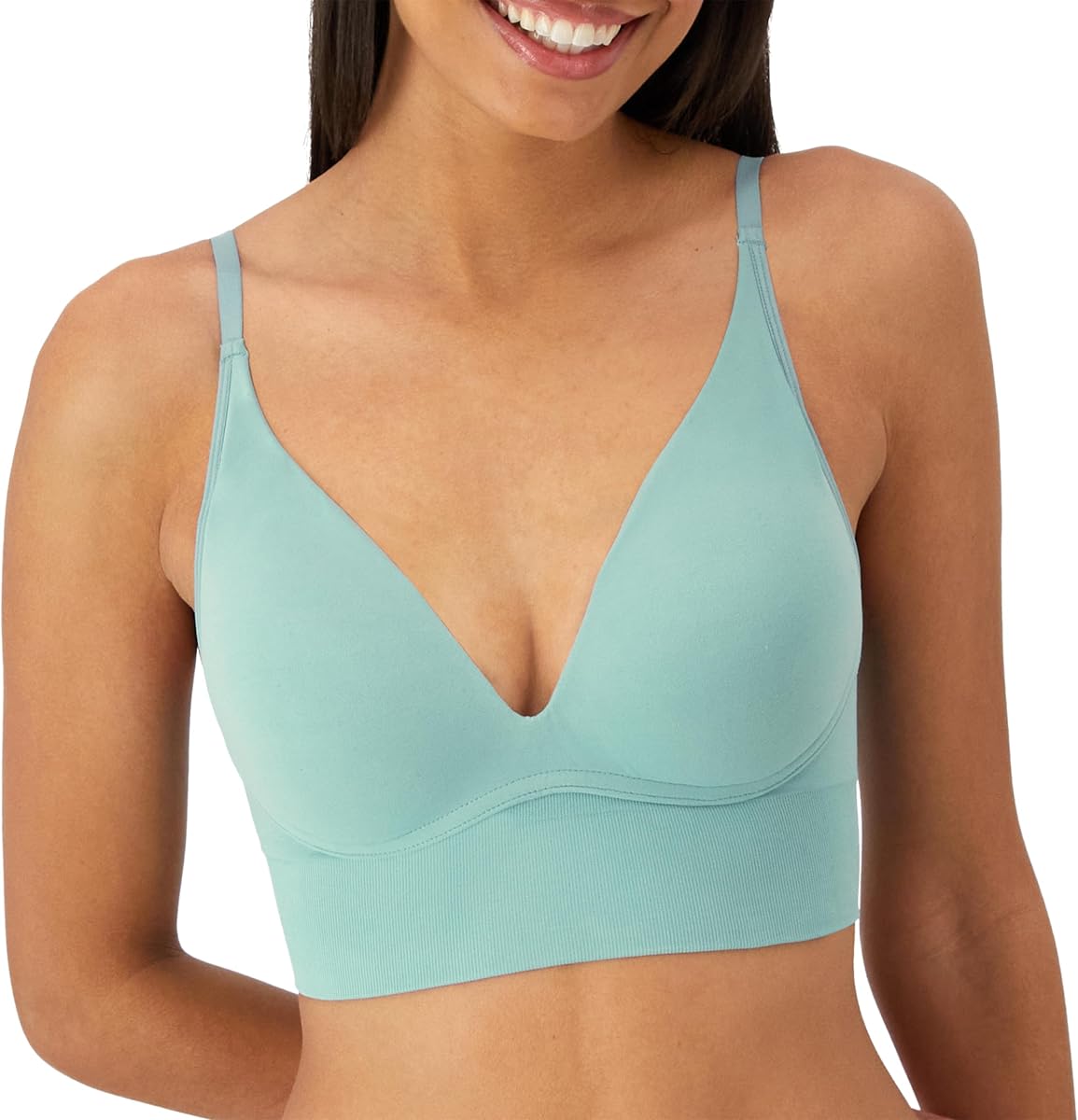 Womens M Seamless Lift Bralette, Wireless Long-line Convertible Tank-Style Bralette