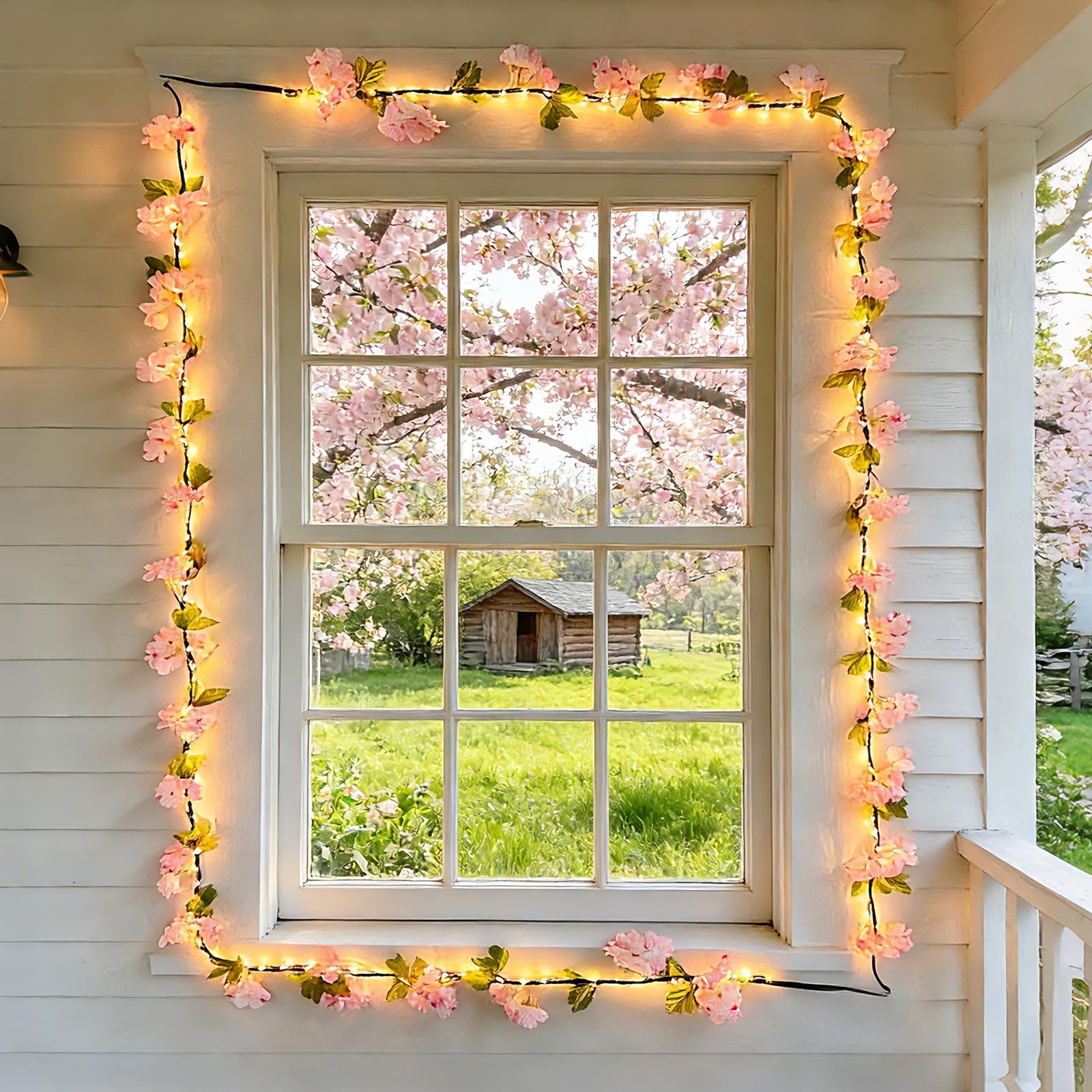 SZMiNiLED Cherry Blossom Led Lights 7.9Ft 80 LED Battery for Wall