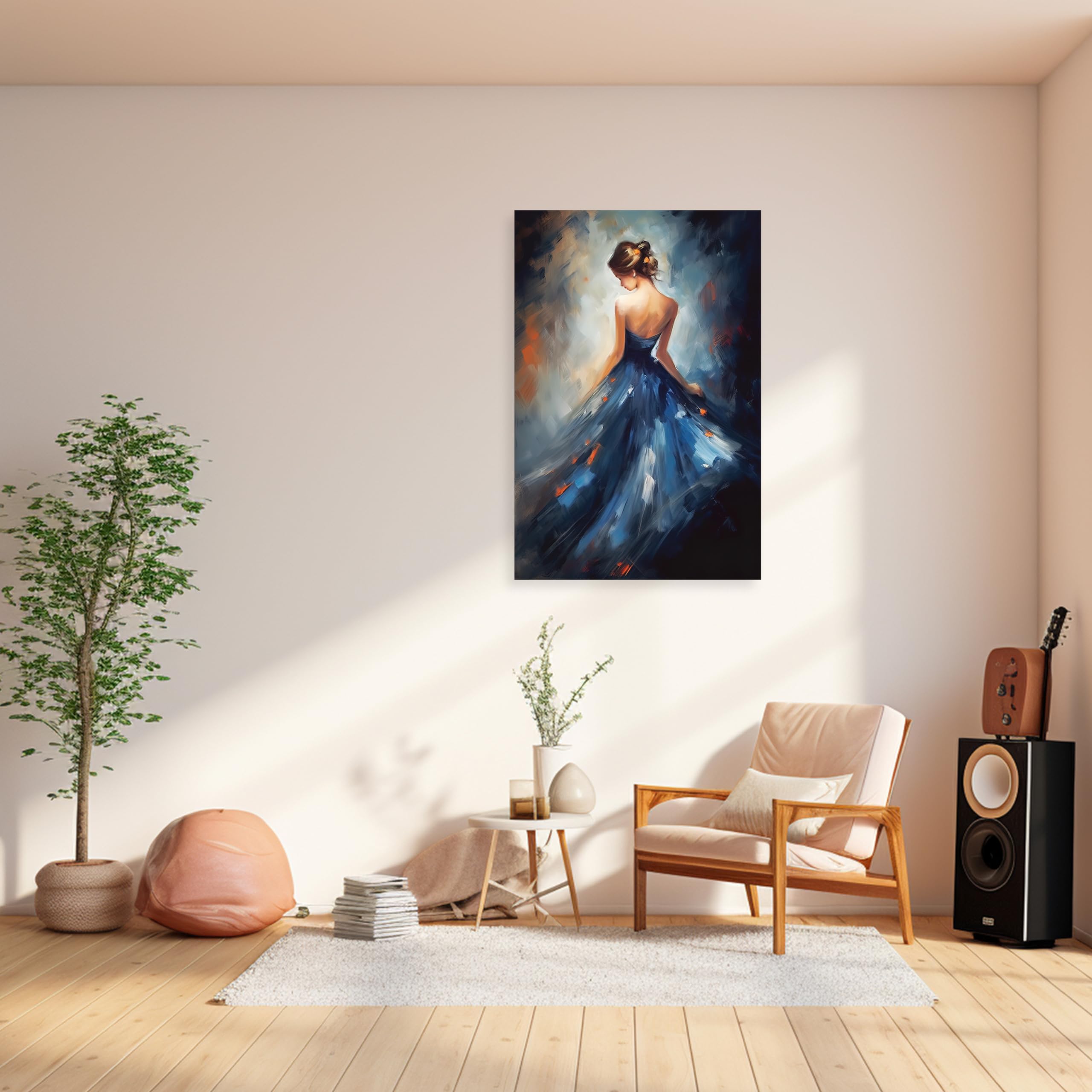 Amazon.co.jp: ARTZGX 抽象的な女の子の絵画 ウォールアート