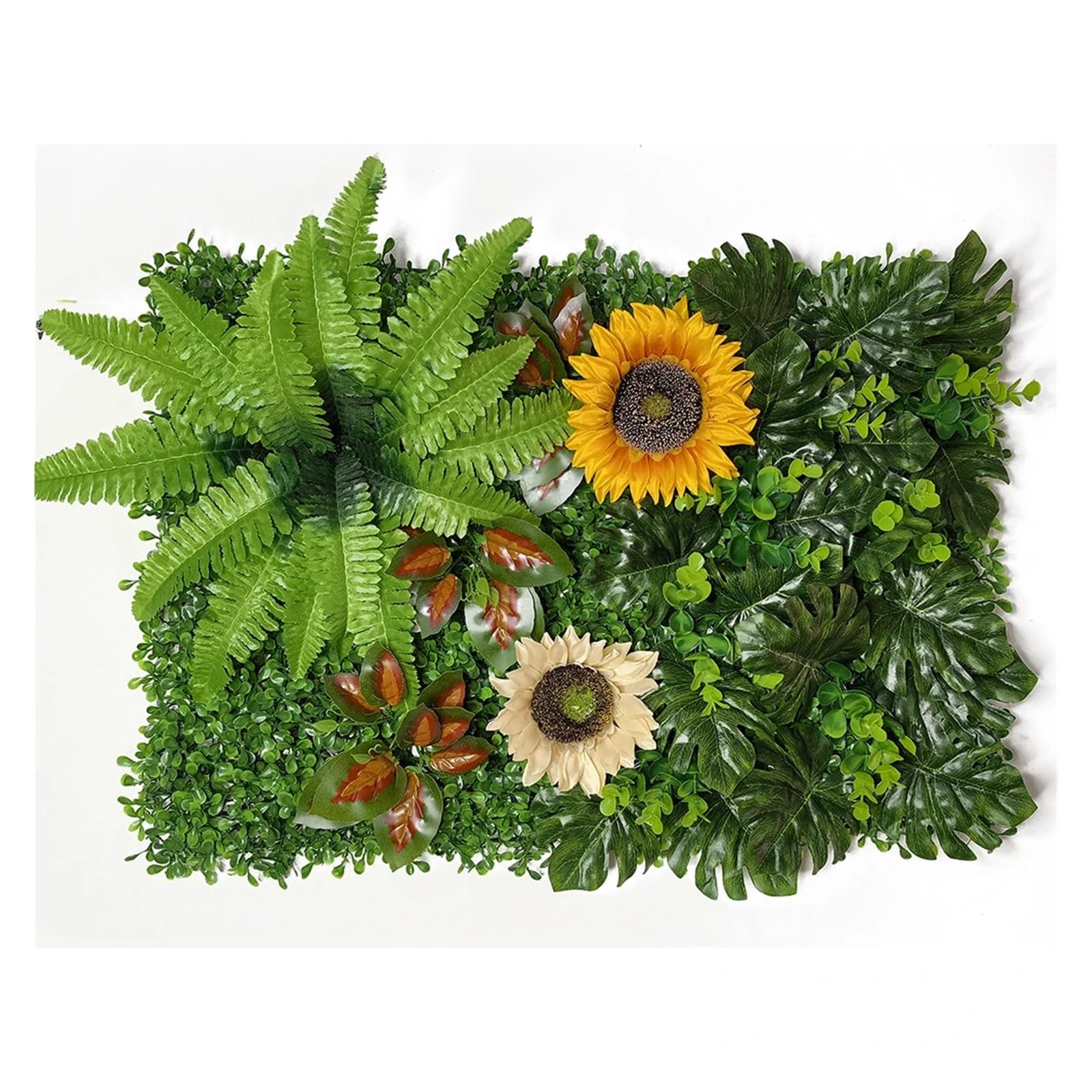 Ckqyydsxiaochen 8 Home Decoration Artificial Plant Lawn Sunflower Wall Leaf Panels Garden Bedroom Window Plantas Artificiales(8)