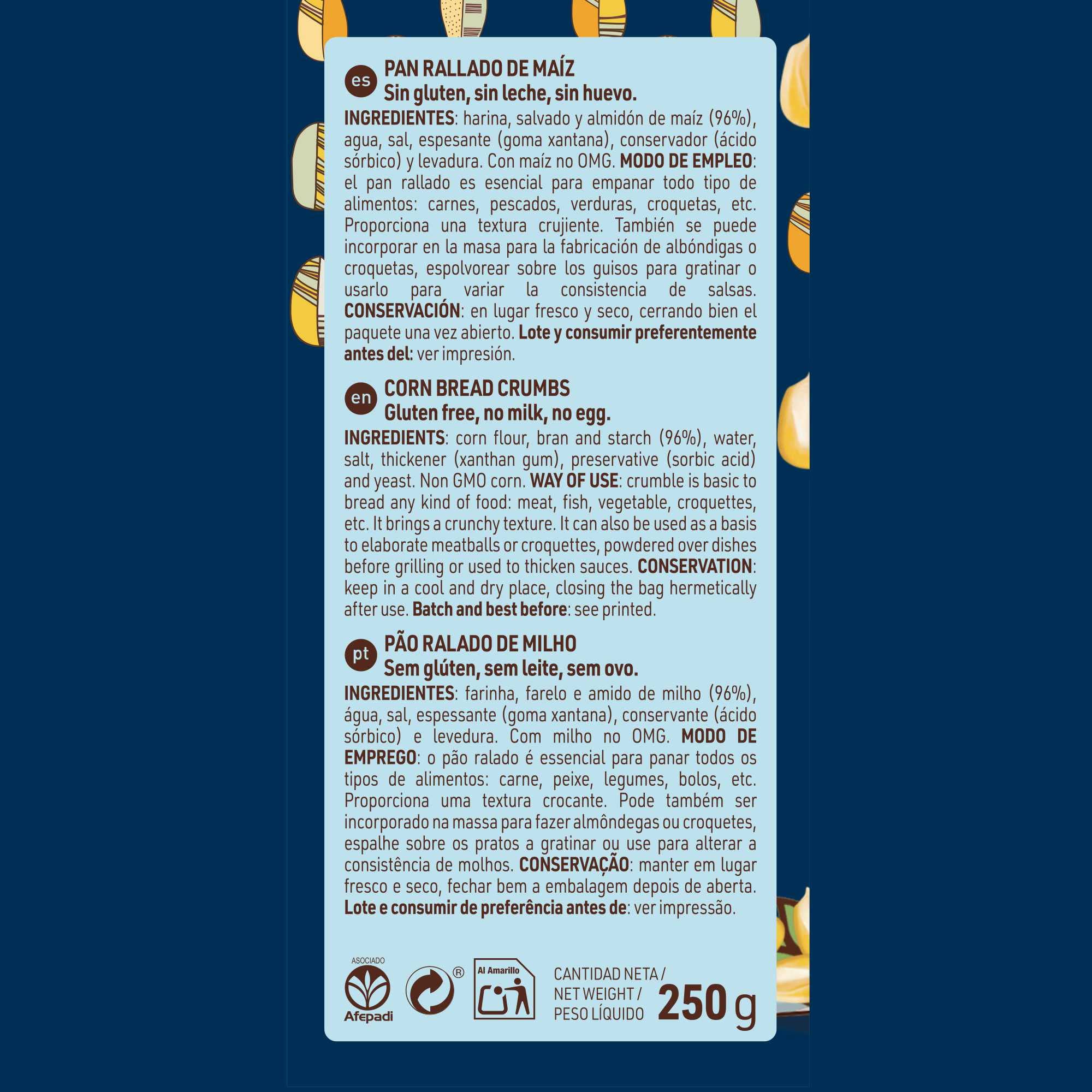 DIAT Radisson Pan Rallado Sin Gluten de Maíz, Espesante Vegano, no GMO