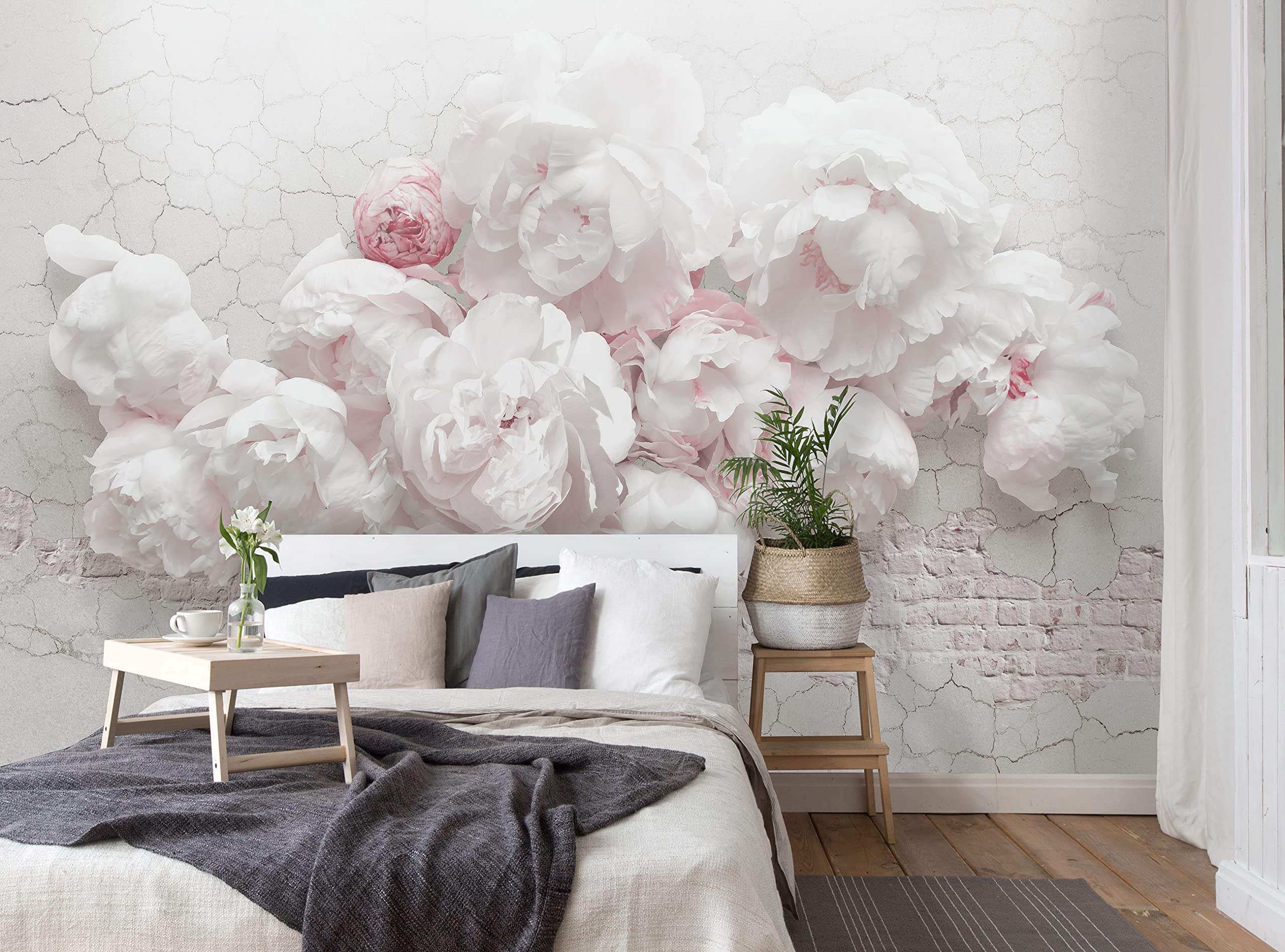 WallArena Vlies Fototapete, Blumen, 312x219cm | Fototapeten - Tapeten - für Wohnzimmer Schlafzimmer - Vliestapete Wandtapete Tapete 3D Effekt- inkl. Kleister