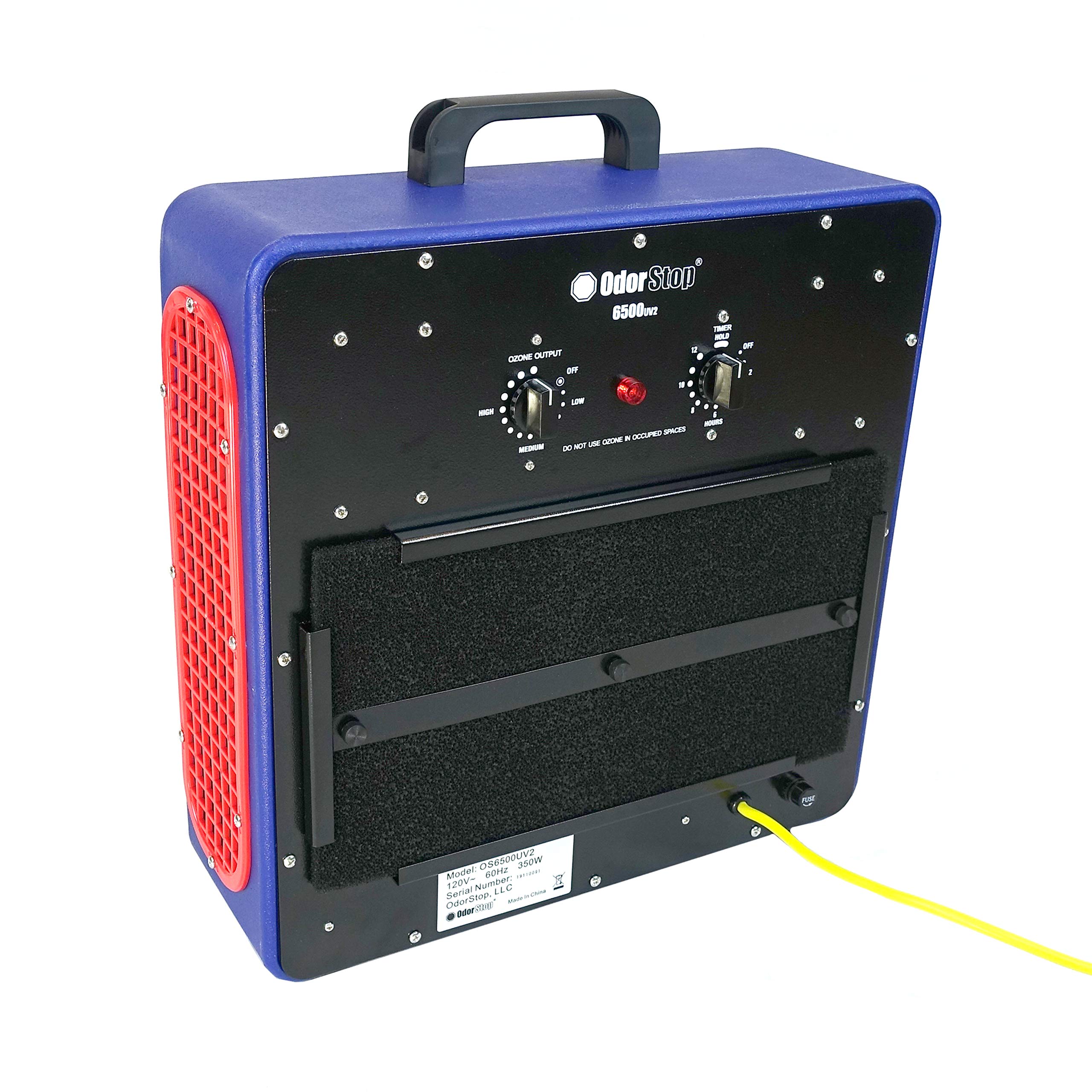 OdorStop OS6500UV2 Professional Grade Ozone Generator/UV Air Purifier for Areas of 6500 Square Feet+, For Deodorizing and Purifying Extra-Large Occupied Spaces Such as Nursing Homes