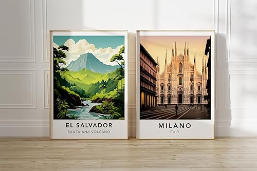 Miniatura 5 de Póster de El Salvador Volcán Santa Ana imprimir El Salvador Viajes Impreso Arte de Pared, Póster de Viaje de El Salvador