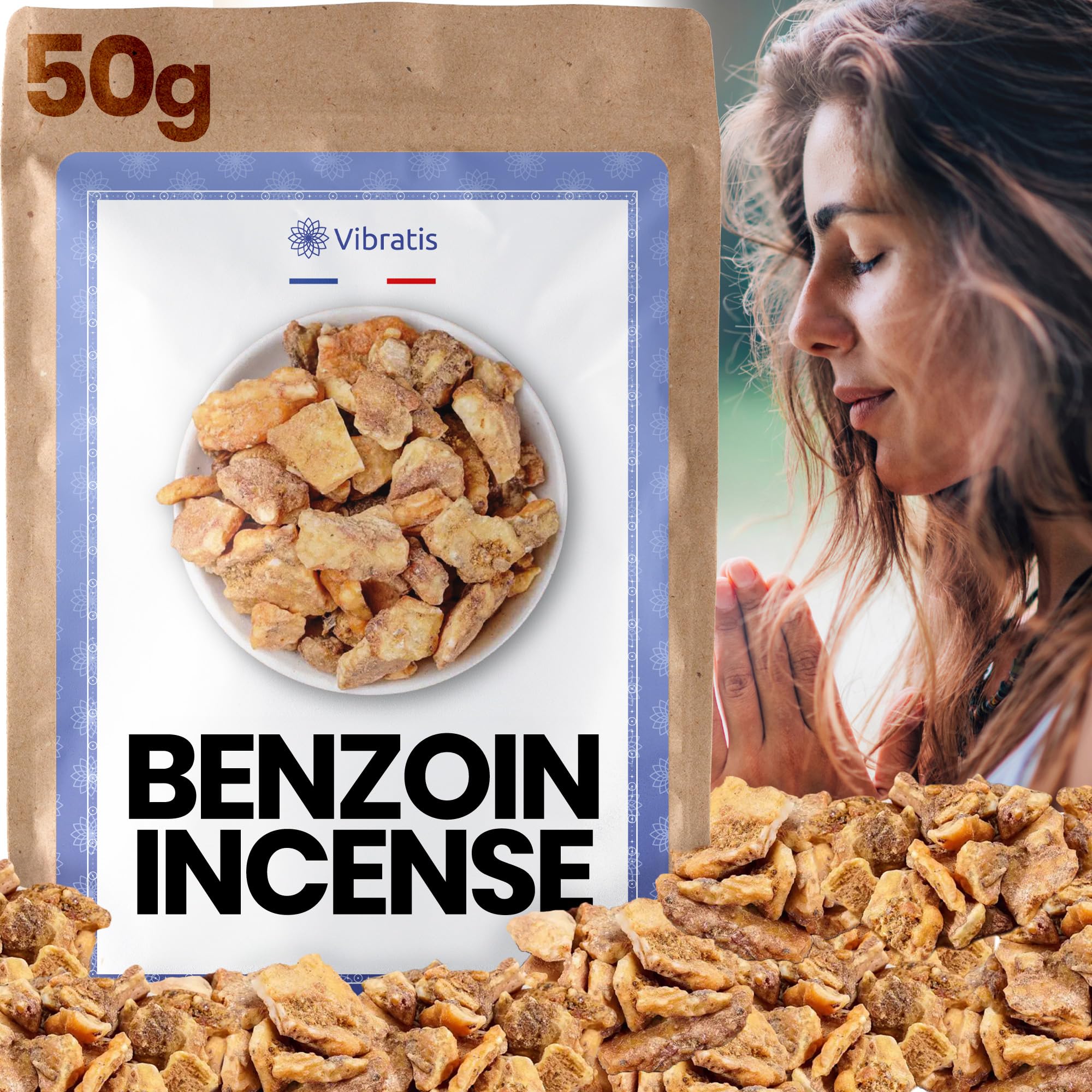 Vibratis Natural Benzoin Incense 50G