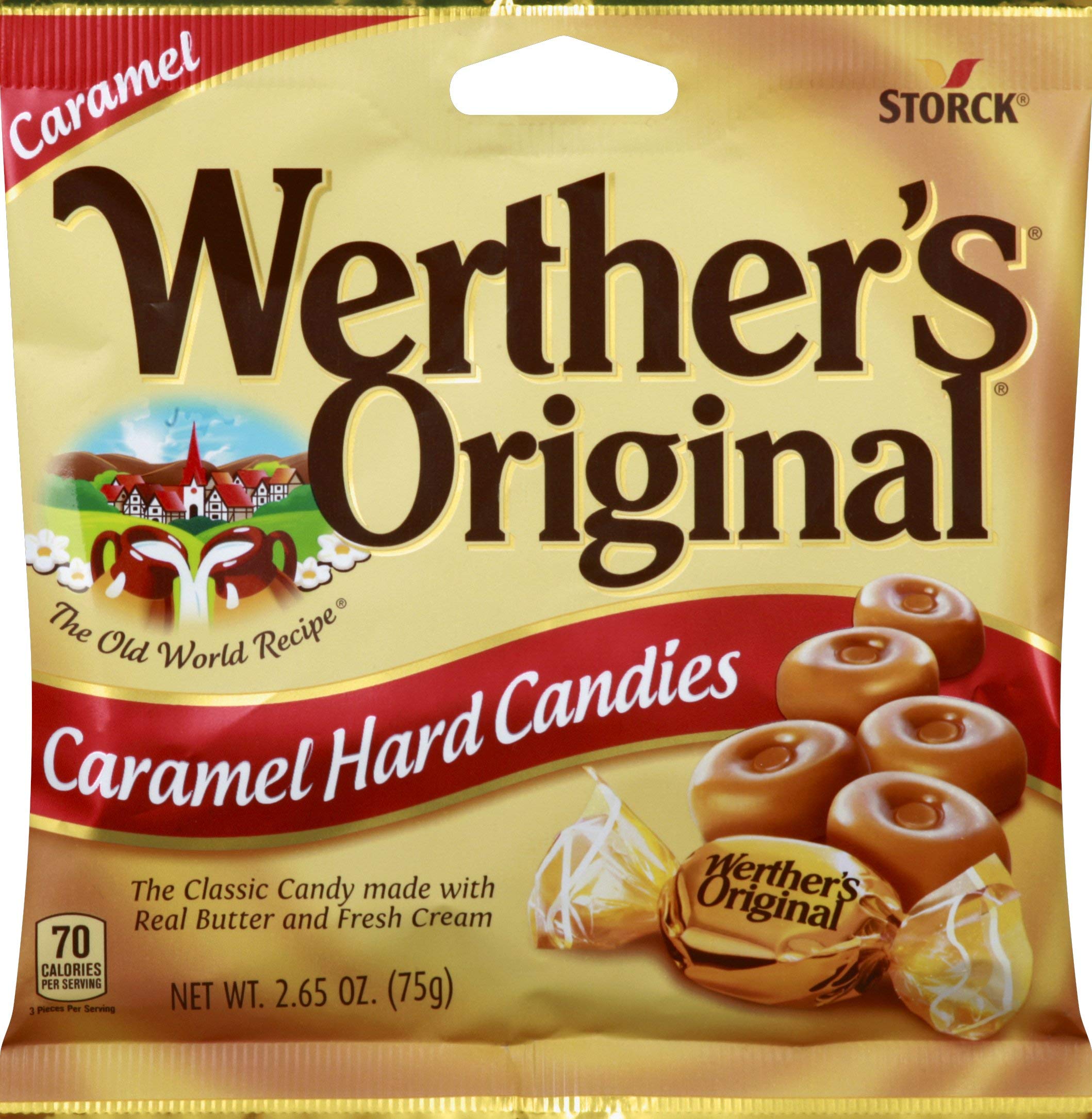 Amazon.com : HARD CANDIES WERTHER'S ORGINAL 2.65 OZ PEGGABLE BAG