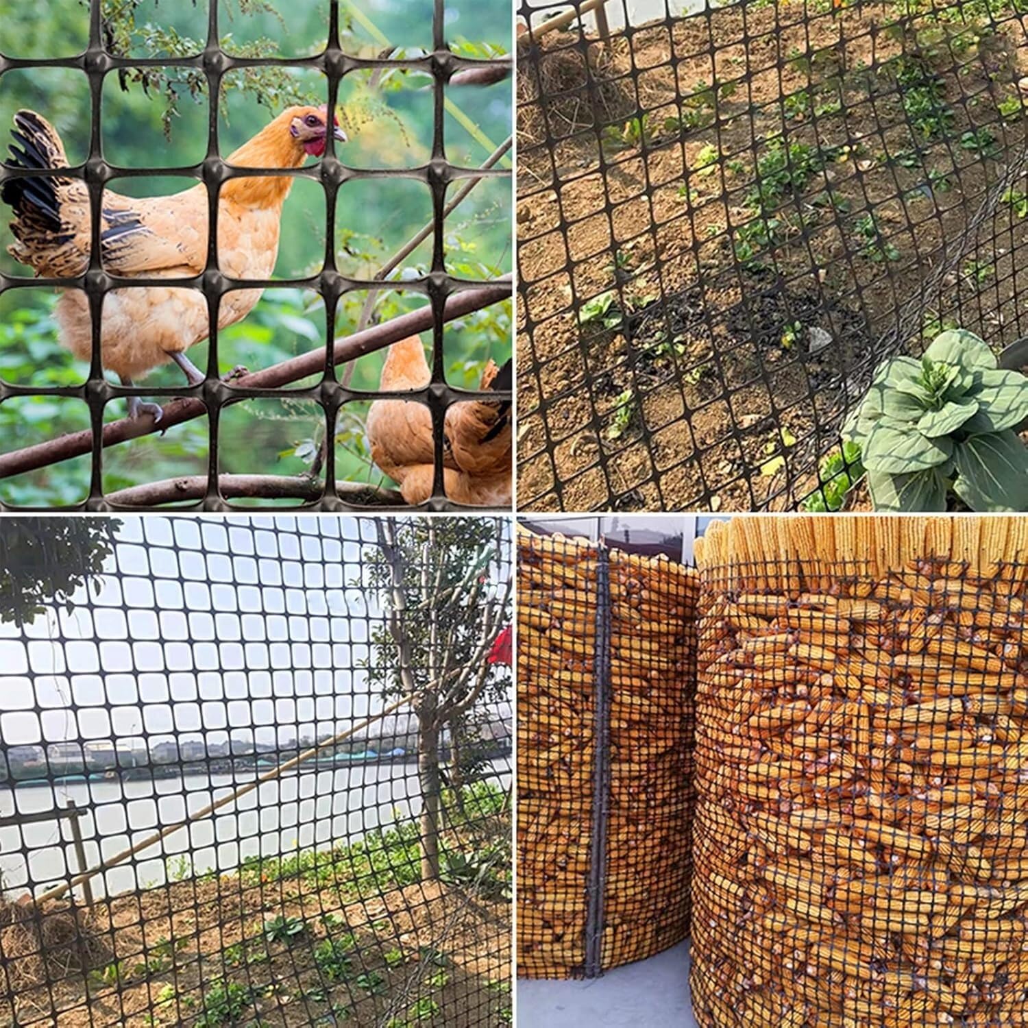 Ogrodzenie Ogrodowe Bariera dla Zwierząt Zewnętrzne Zabezpieczające Rolka Pies Kurczak Kot Wielokrotnego Użytku Plastikowe Zabezpieczenie Budynku Ekran(1.2x50m(4x164ft))