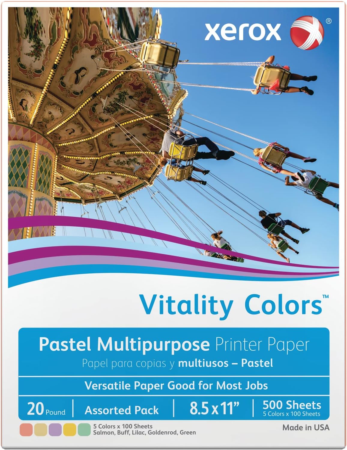 Xerox® Vitality Colors™ Multipurpose Printer Paper, Letter