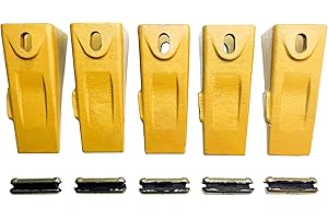 5 Pack Bobcat Style Bolt On Bucket Teeth and FlexPins for Tractor