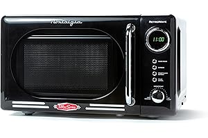 Amazon Basics Retro Compact Countertop Microwave Oven - 0.7 Cu. Ft. -...