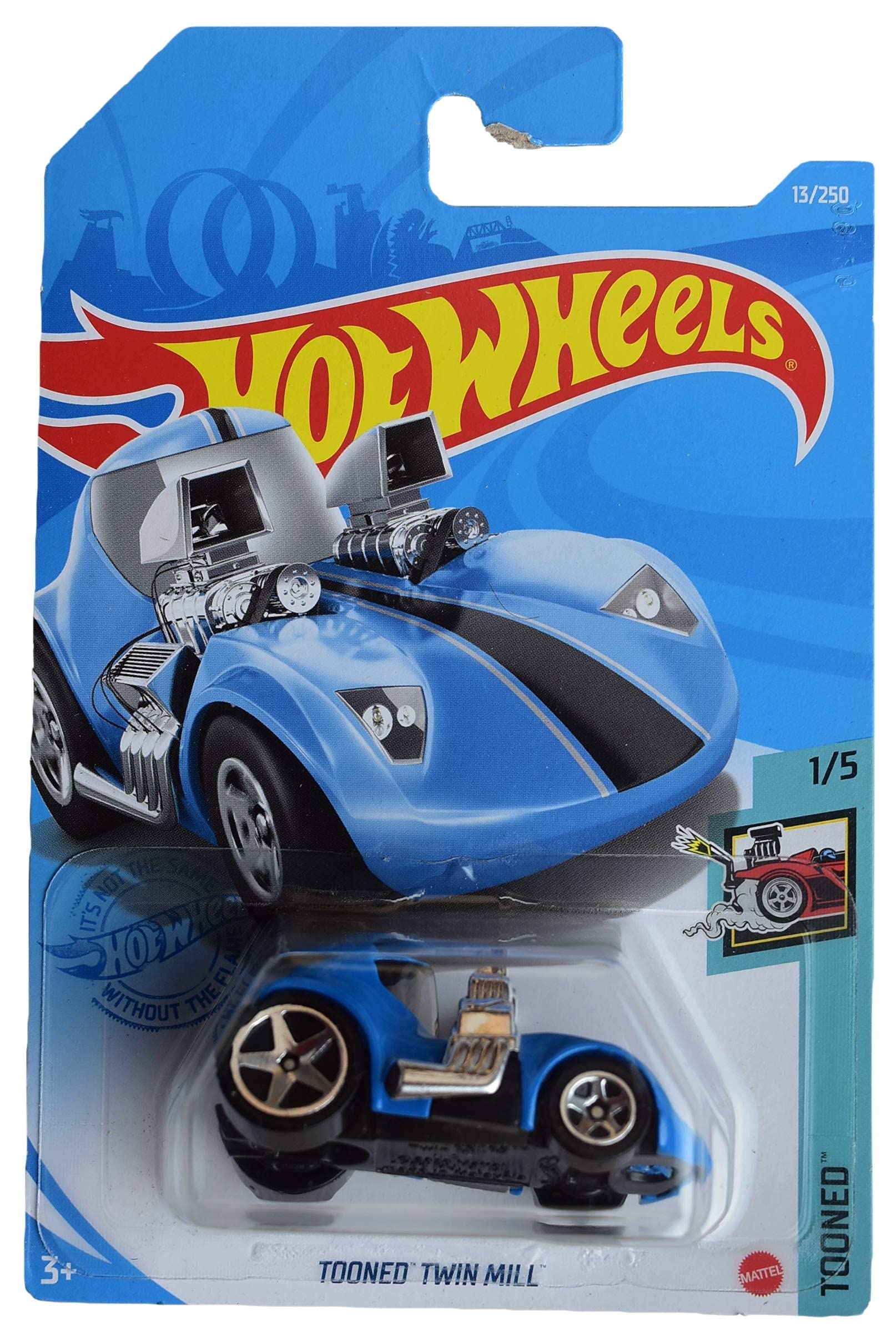 Amazon.com: Hot Wheels Blue Tooned Twin Mill 1:5 Scale Die-Cast