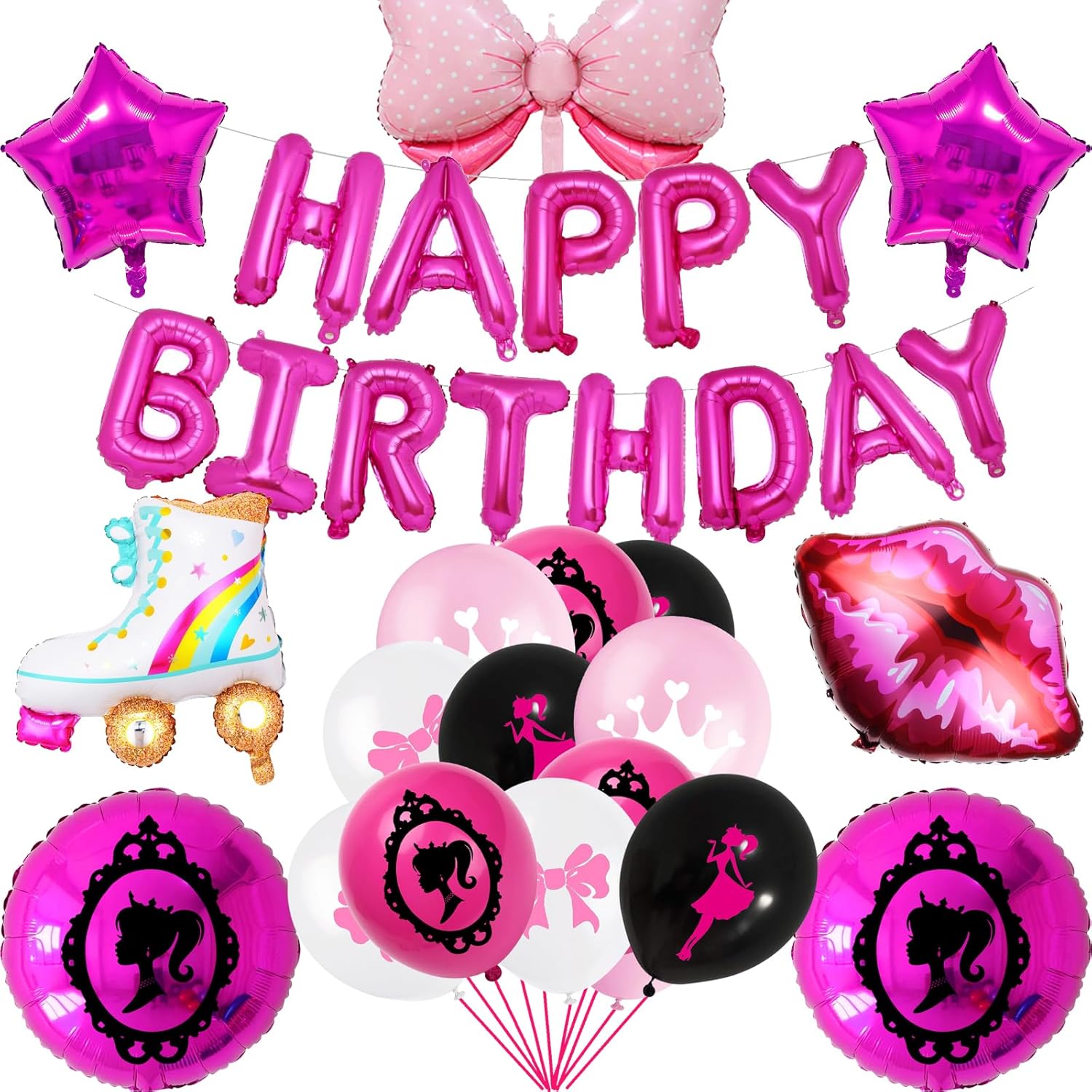 Pink Party Supplies Pink Girl Balloons Pink Birthday