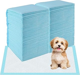 Zosenyer 100 Pièces Alaise pour Chien, 33 × 45cm Tapis Absorbant Chien, Tapis de Propreté Bebe avec 6 Couches de Conception Etanche, Capable D'absorber Rapidement l'humidité pour Prévenir Les Fuites